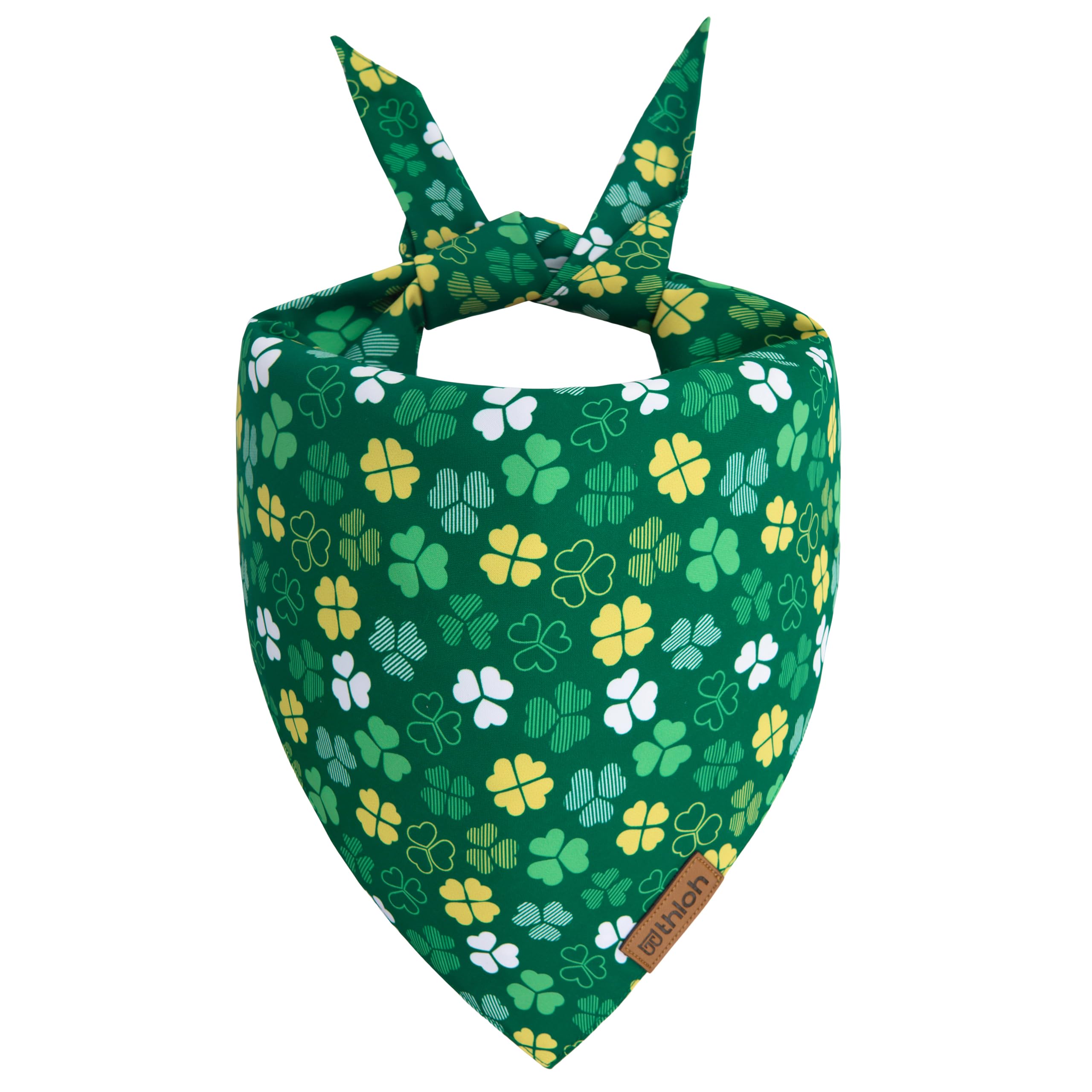 Thloh St. Patrick'S Day Dog Bandana - 2 Pack Triangle Shamrock Dog Bandanas For Boys & Girls, Reversible Leprechaun Pet Scarf, P