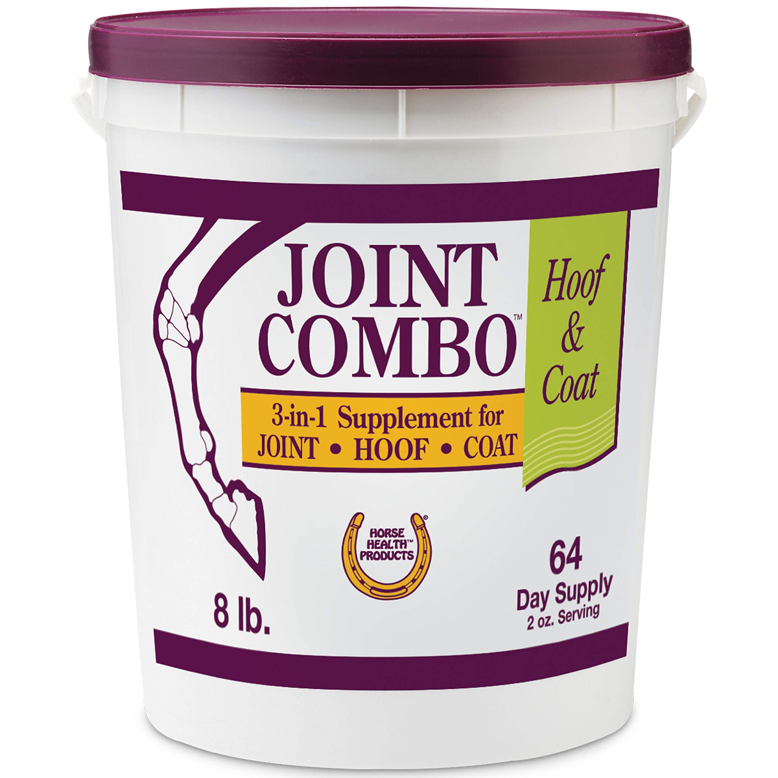 Farnam Horse Health Joint Combo Hoof & Coat, Convenient 3-in-1 horse joint supplement provides complete joint, hoof and coat car