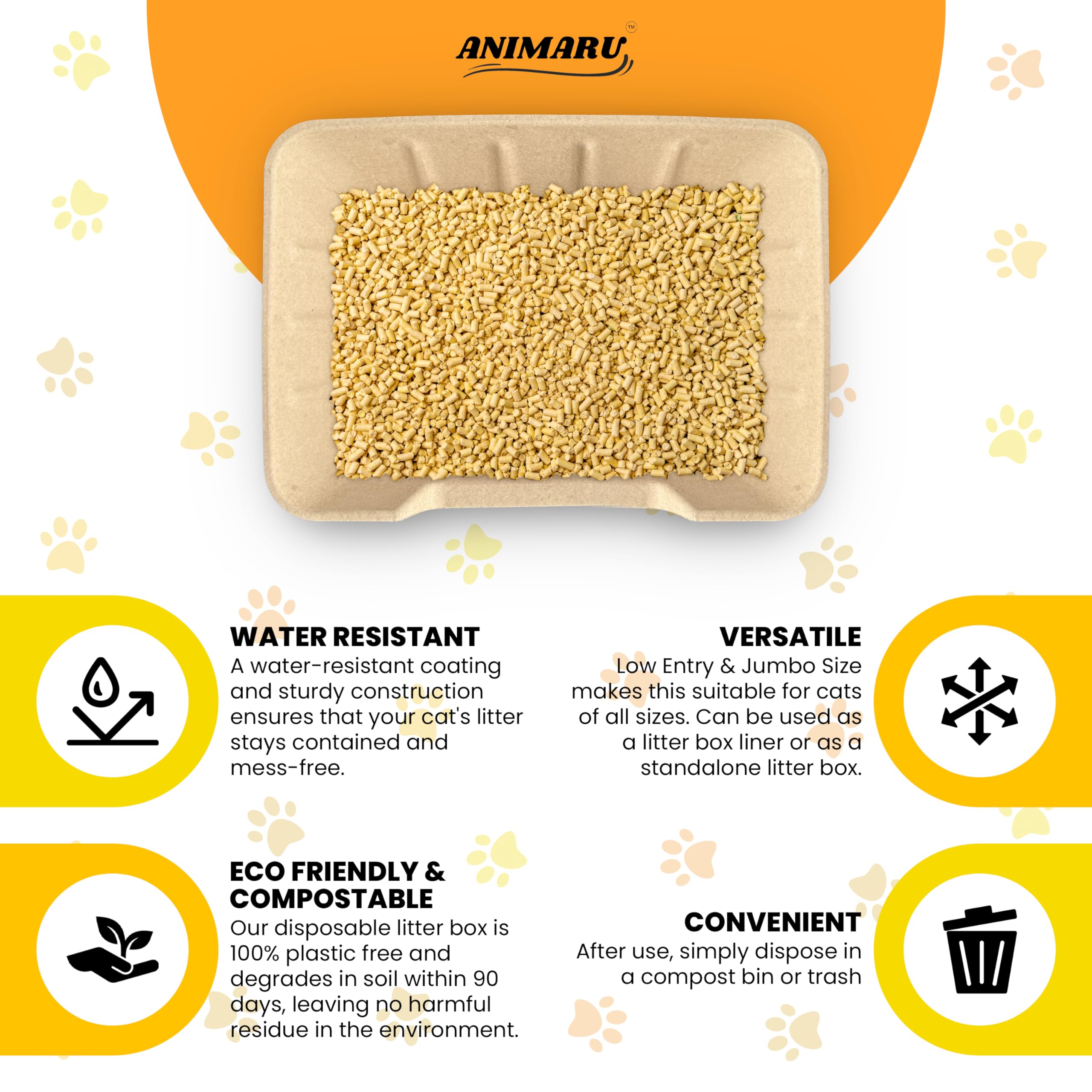 Disposable Litter Boxes (Jumbo - Low Entry, 4-Pack)