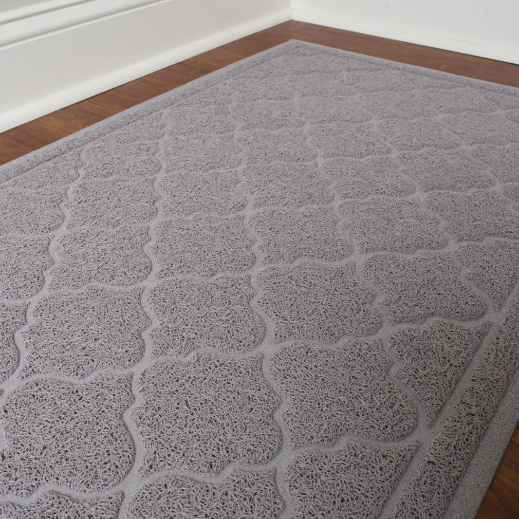 Kitti Cat Litter Anti Tracking Mats, Gray