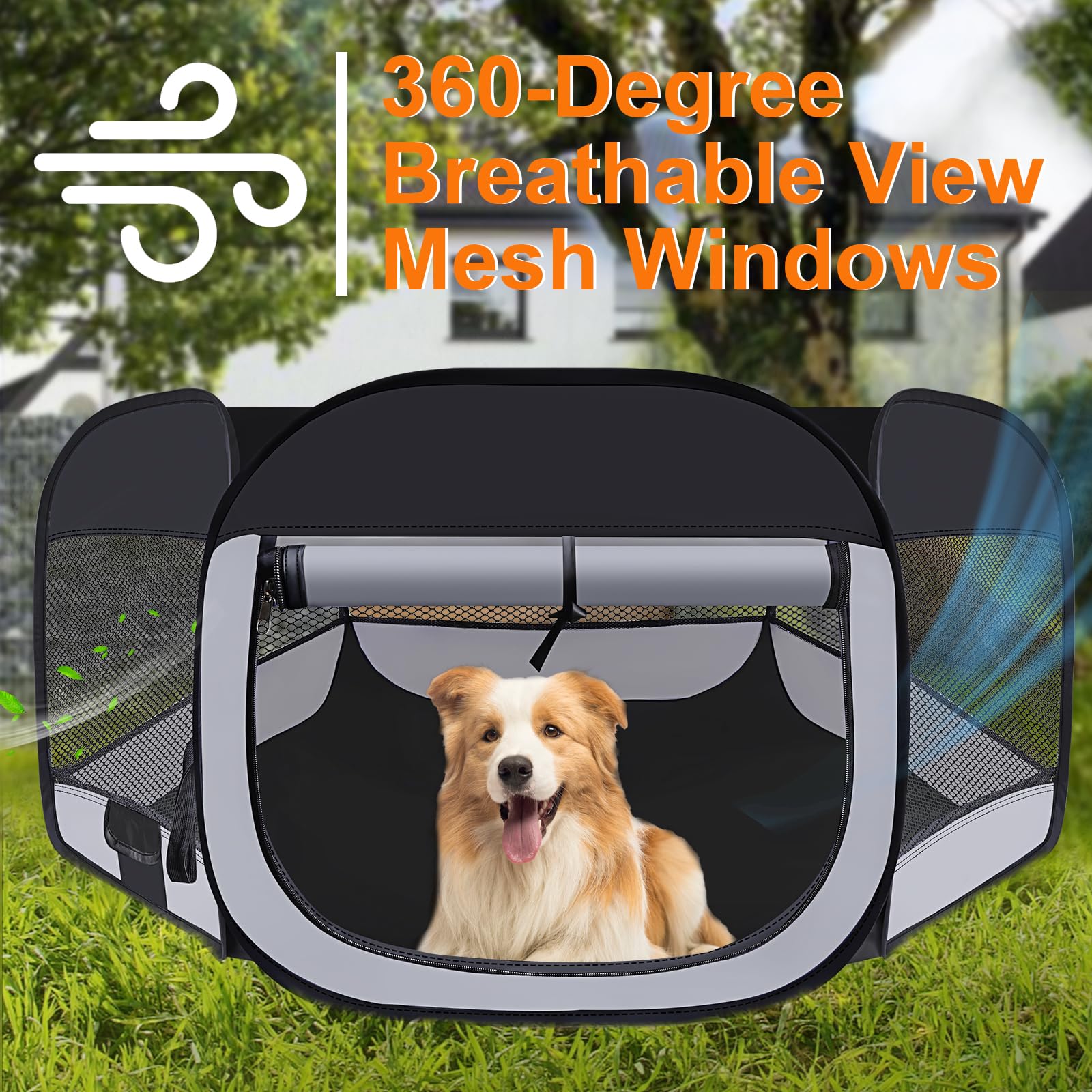 Dog Cat Playpen,Portable Pet Puppy Playpen,Rabbit Puppy Dog Play Pen For Indoors,Dogs Tent For Indoor Cats,Kitten Playpen,Collap