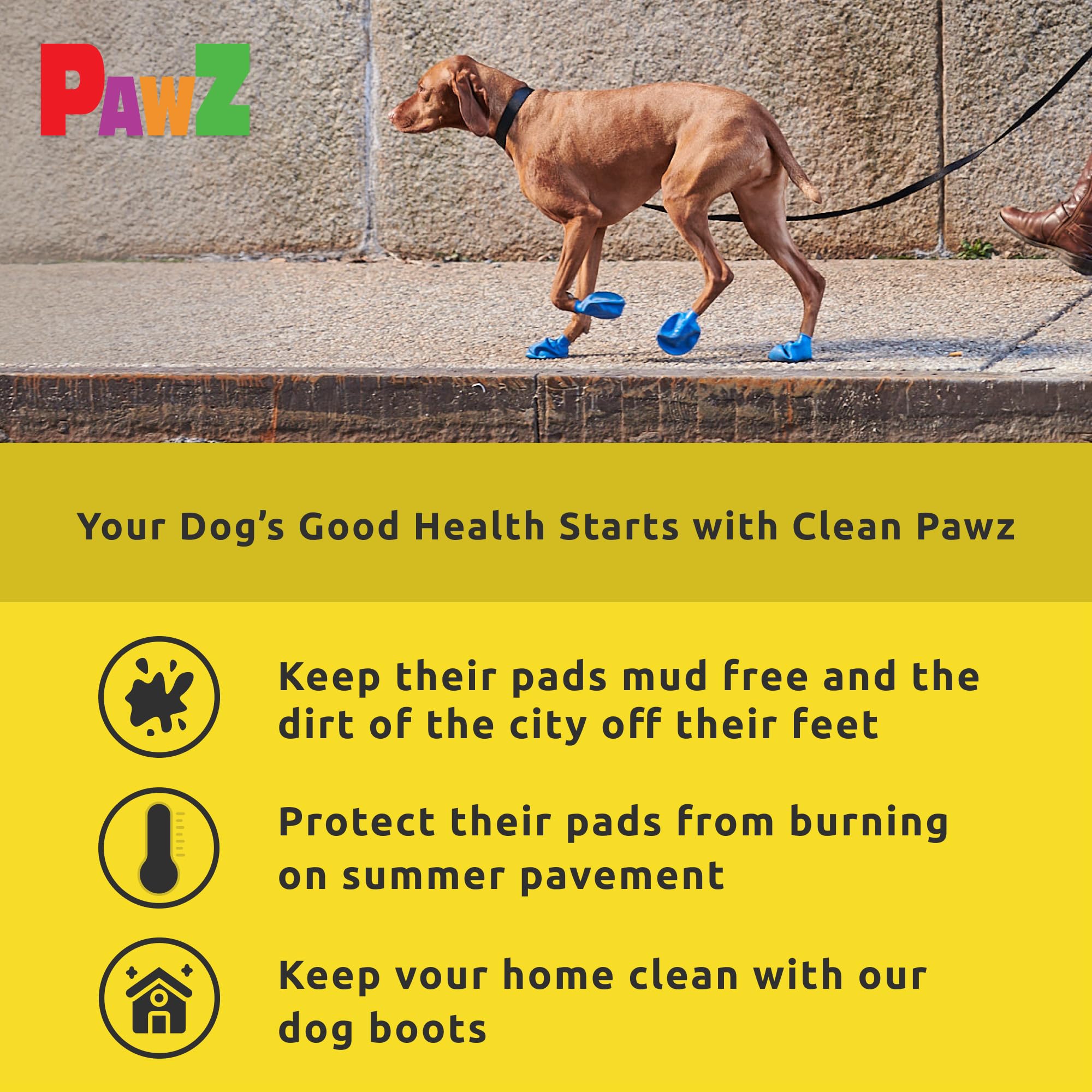 Pawz Rubber Dog Boots For Paws Up To 1 1/2', 12 Pack - All-Weather Dog Booties For Hot Pavement, Snow, Mud, And Rain - Waterproof, Anti Slip Dog Socks - Xx-Small, Black