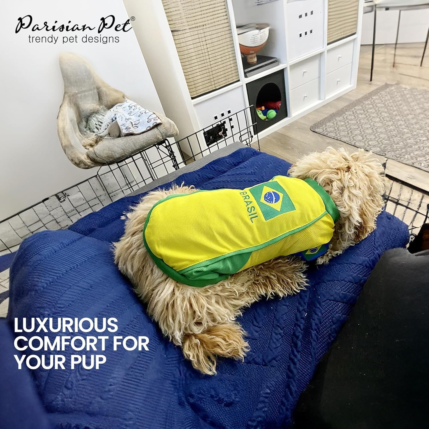 Parisian Pet Dog Jersey - Embroidered  Brasil  Breathable Mesh Fabric Brazil Soccer Outfit - Football, And Olympic Sportswear Br
