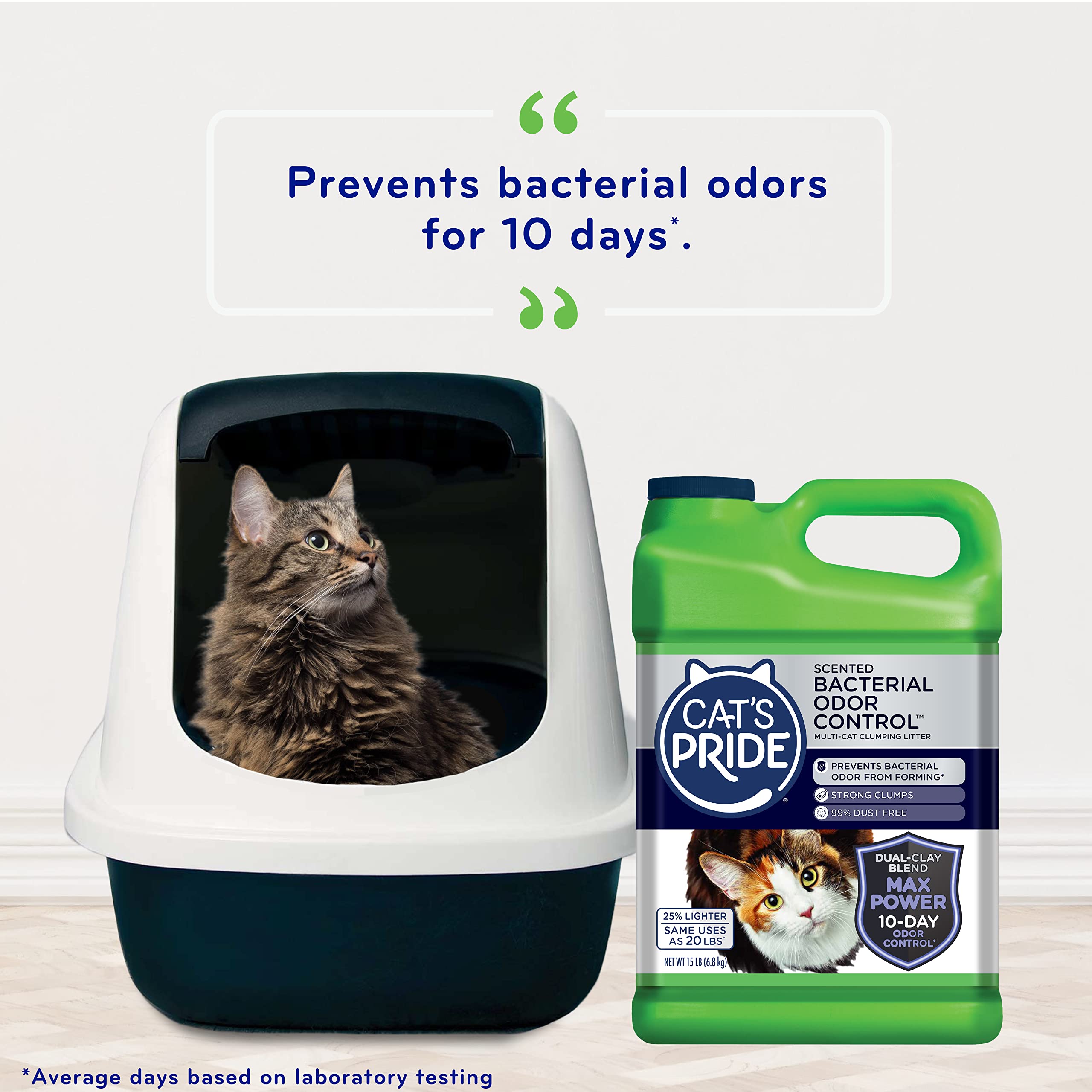 Cat'S Pride Max Power Clumping Multi-Cat Litter 15 Pounds, Bacterial Odor Control