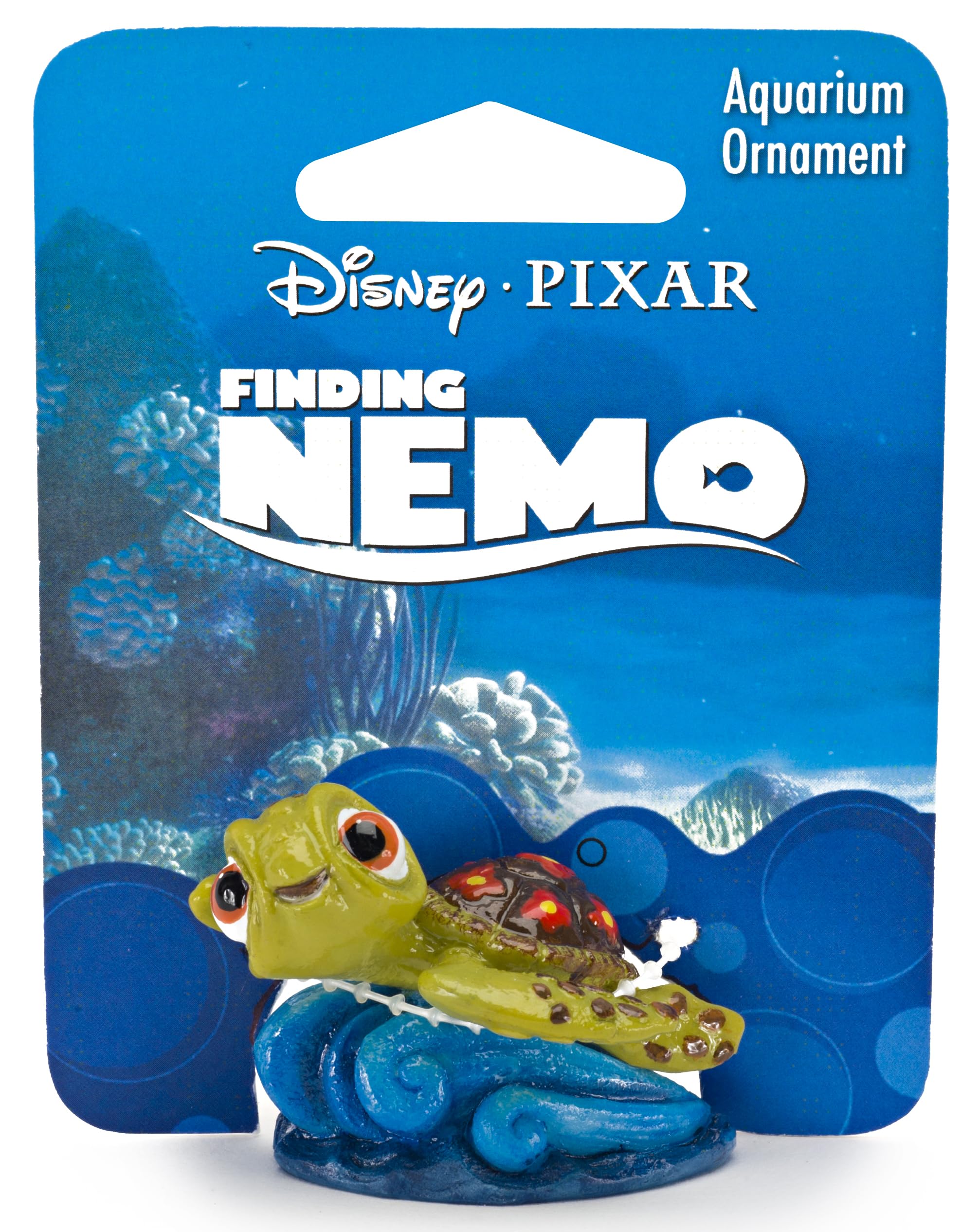Penn-Plax Squirt Mini Aquarium Ornament For Finding Nemo - Fun Decoration For Your Smaller Tank With This Friendly Turtle Riding A Wave