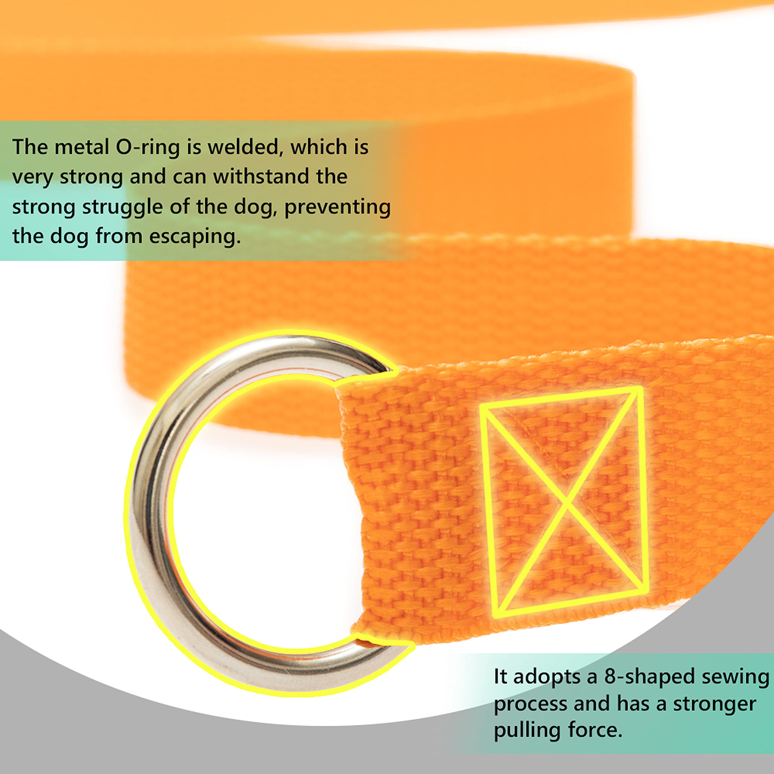 Petpmeee Slip Lead Dog Leash, 6 Ft Short Dog Leash With O-Ring For Walking Rescues Training Running Grooming Shelter, Strong Dog Leashes Control Small Meidum Large Dogs/Puppy