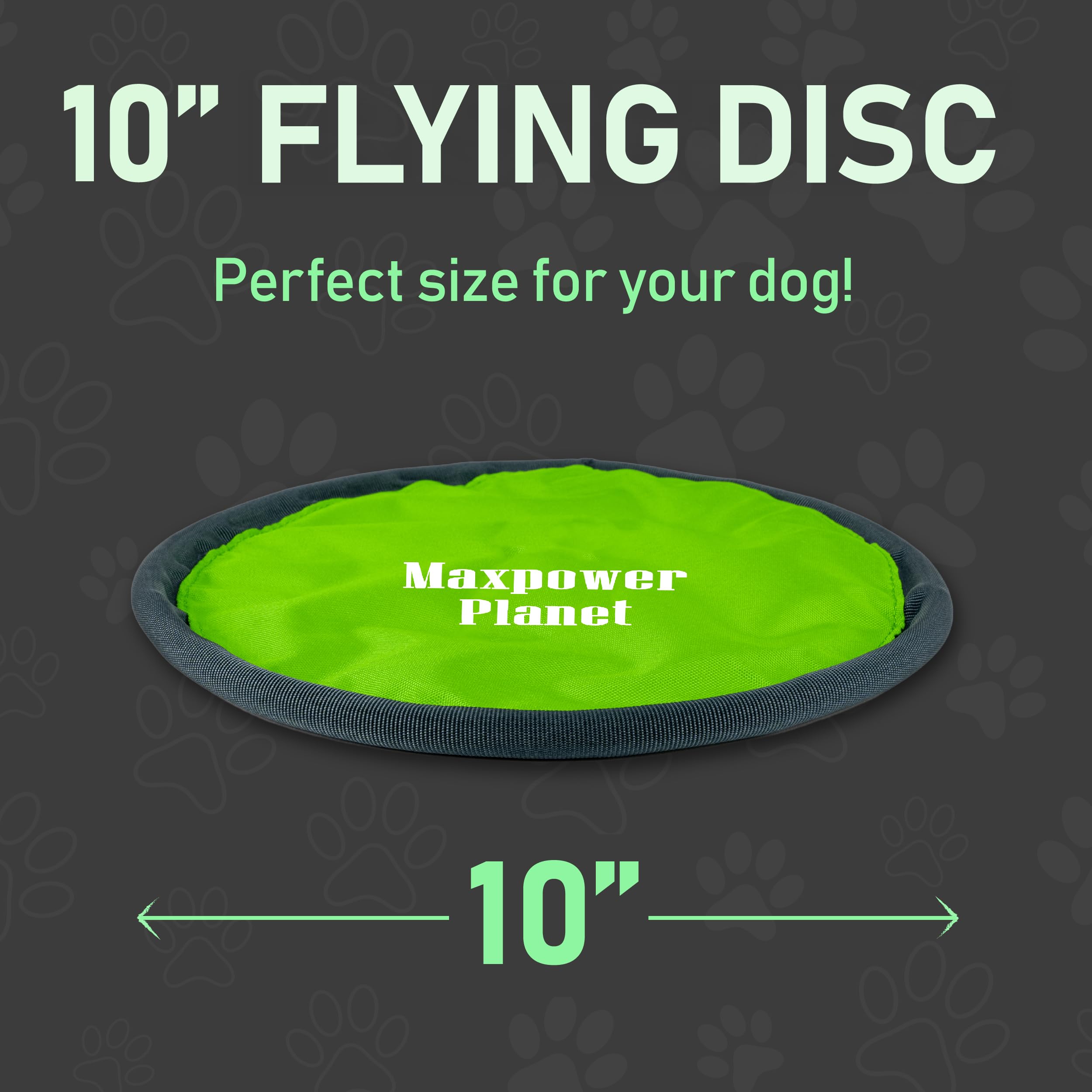 Maxpower Planet 10 Dog Flying Disc X2 Pack - Soft to Catch Dog Toy - Gliding Toy for Pets - Lightweight Flying Disc - Easy to Sp