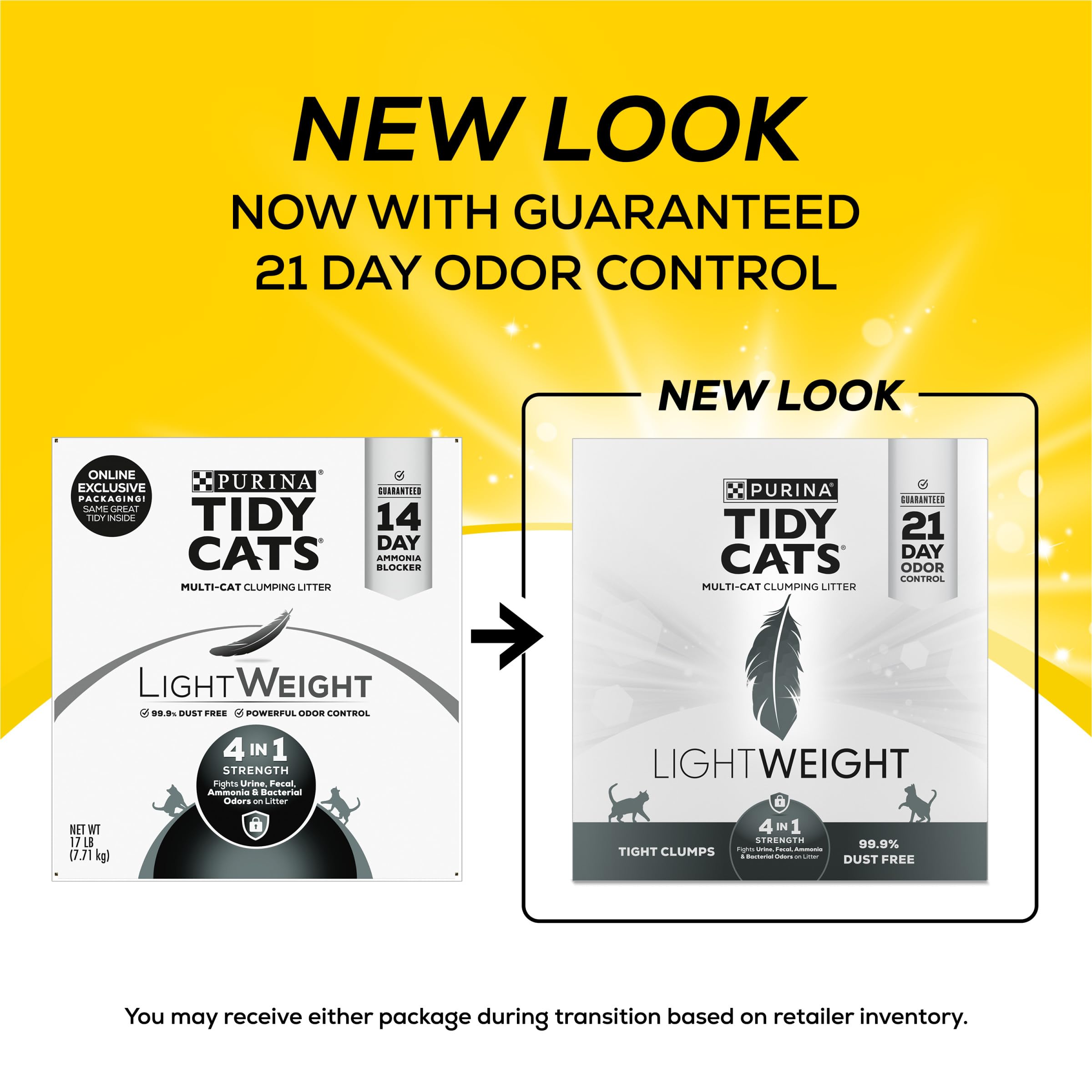 Purina Tidy Cats Multi Cat, Low Dust, Clumping Cat Litter, Lightweight 4-In-1 Strength - 17 Lb. Box