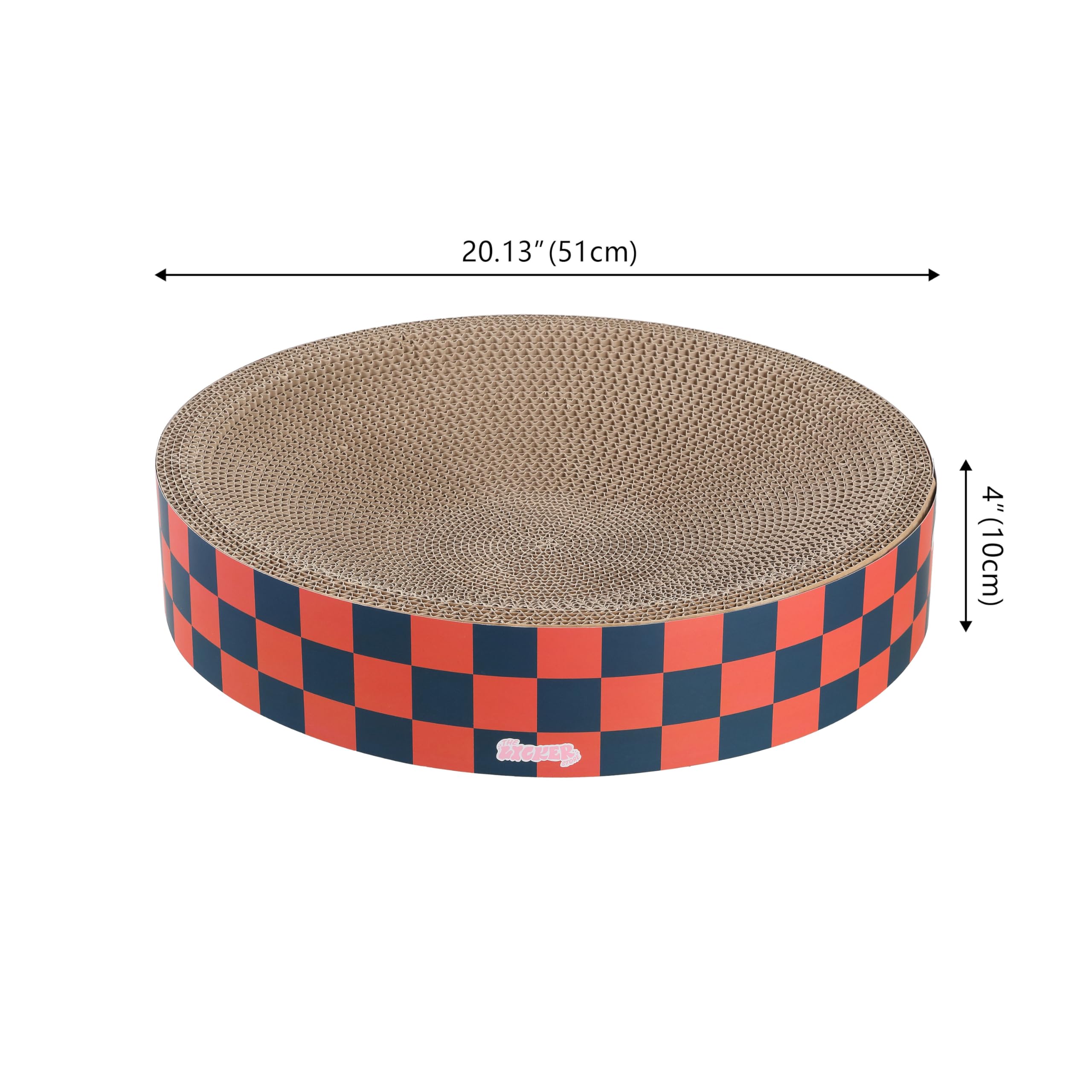 The Licker Store Csr1010D Nelson 20.13 Modern Cardboard Round Bowl Cat Scratcher With Catnip, Berry Cherry