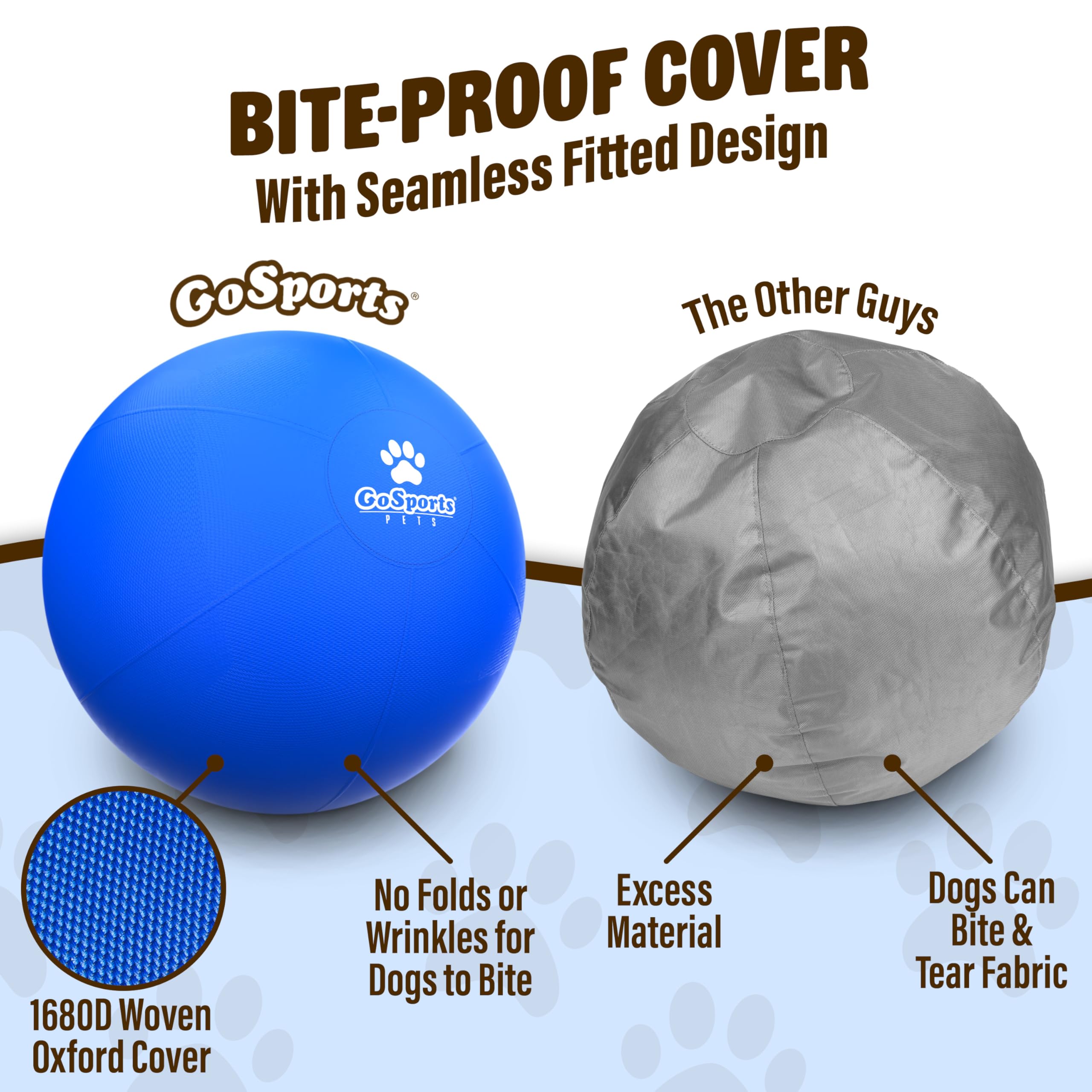 GoSports Pets Herding Ball for Dogs - 25 Inch Dog Toy Ball with Bite-Proof Cover for Medium to Large Dogs