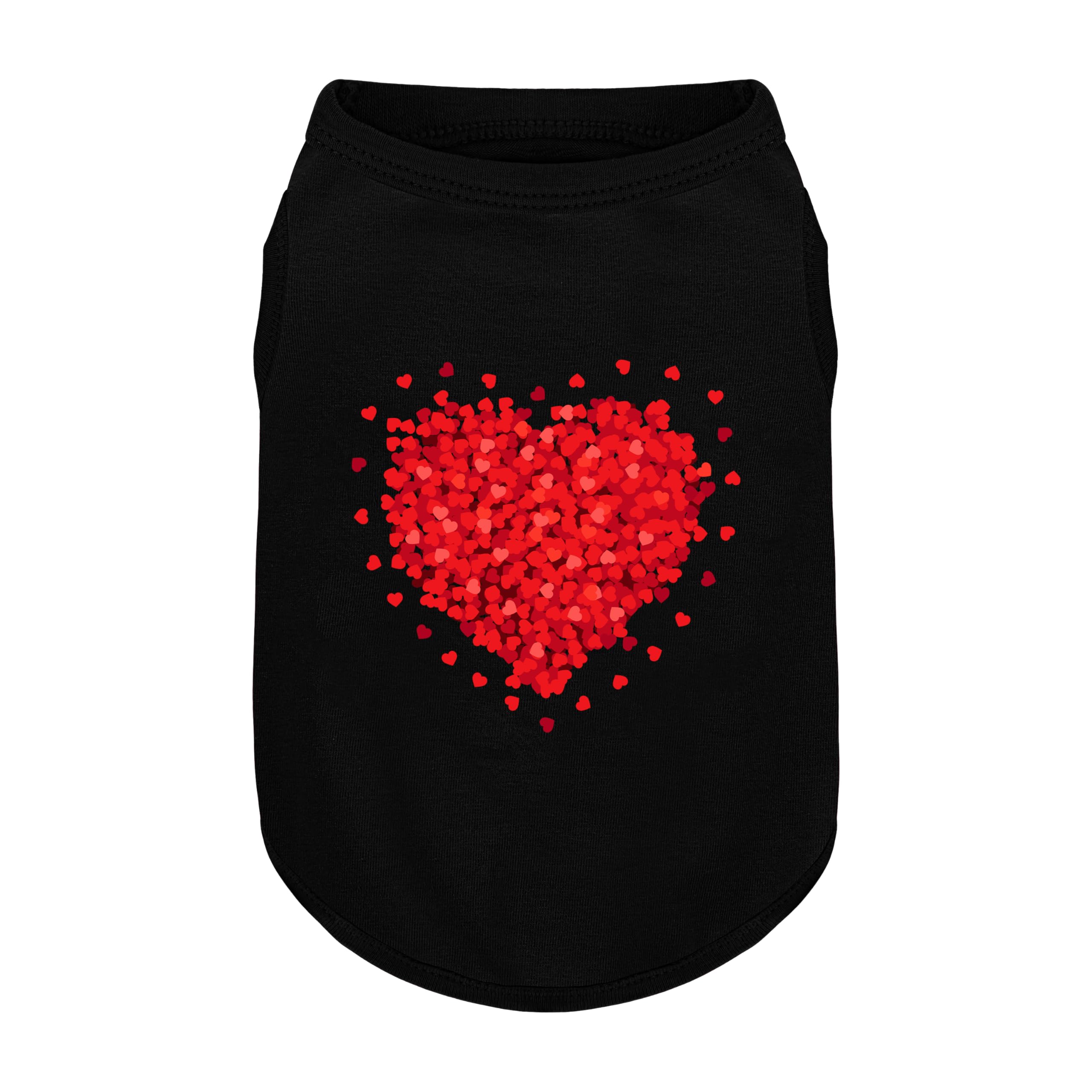 Comfortable Polyester-Cotton Dog Shirt - Romantic Rose Petals Heart Pattern, Perfect For Small & Medium Dogs, Soft & Stylish Pet