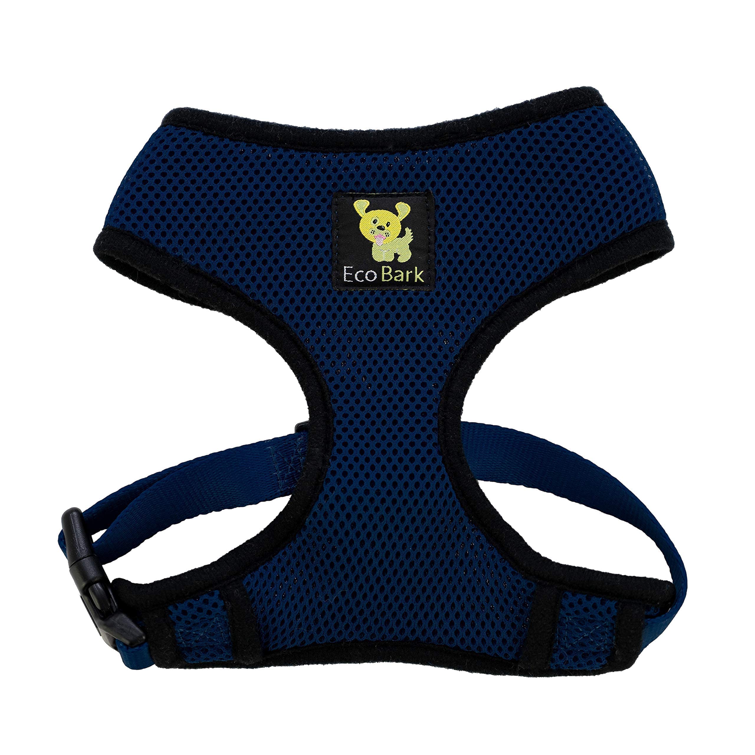Ecobark Dog Harness - Luxurious Soft Mesh - Eco-Friendly Over The Head Vest Harness - No Pull & No Choke Design - Padded Breathable Body Halter - For Large Breed Dogs (Navy, Xxl)
