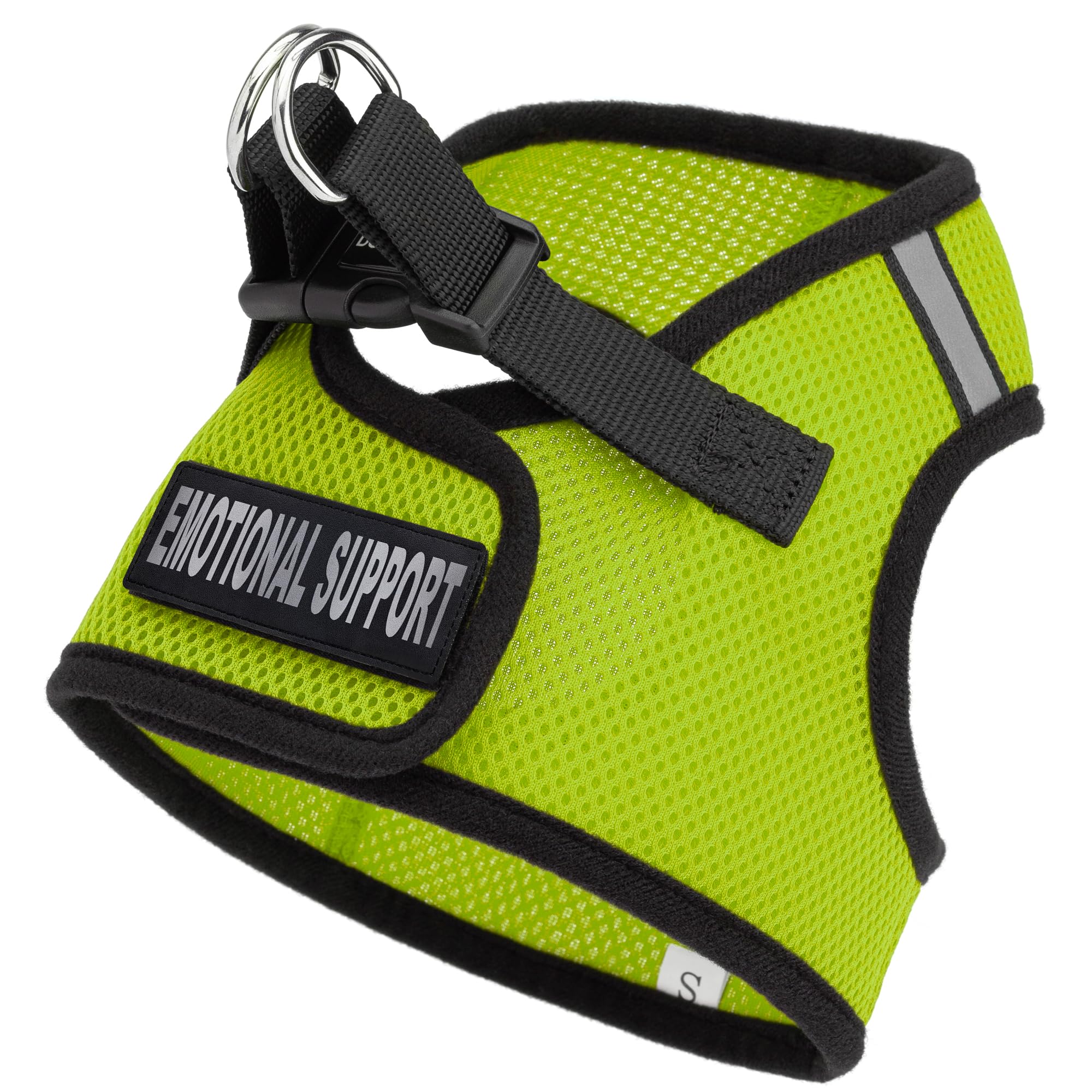 Dogline Boston Step in Mesh Dog Harness with Emotional Support Patch No Choke Pet Vest Soft Gentle Padded Chest Halter for Puppi
