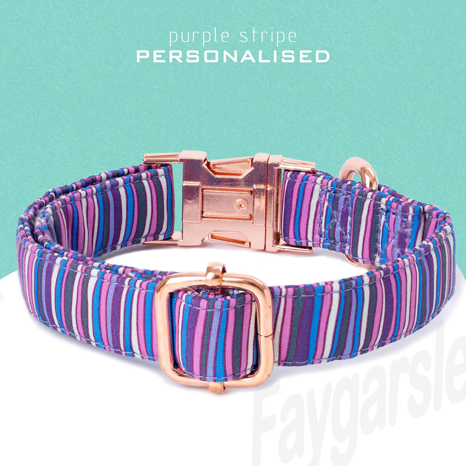 Faygarsle Colorful Striped Pattern Dog Collar For Small Medium Large Dogs Cute Puppy Collars For Female Dogs For Summer Spring W
