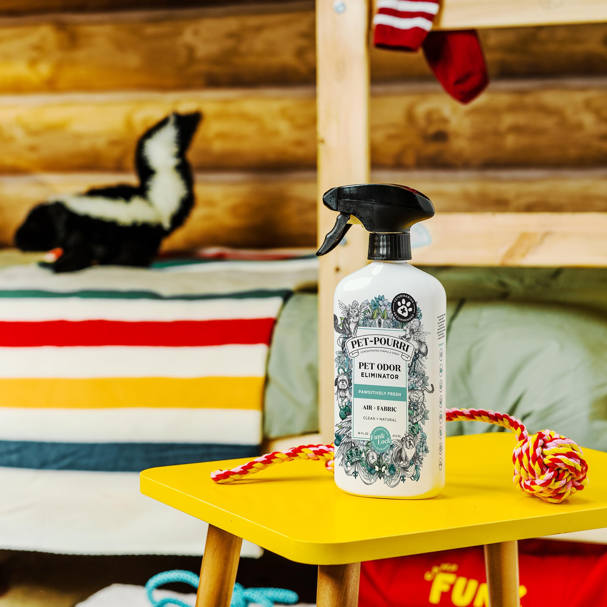 Pet-Pourri Pawsitively Fresh Pet Odor Freshener Bundle - 16 Fl Oz Air + Fabric Spray, 7.5 Oz Candle Jasmine, Fresh Air And Pear