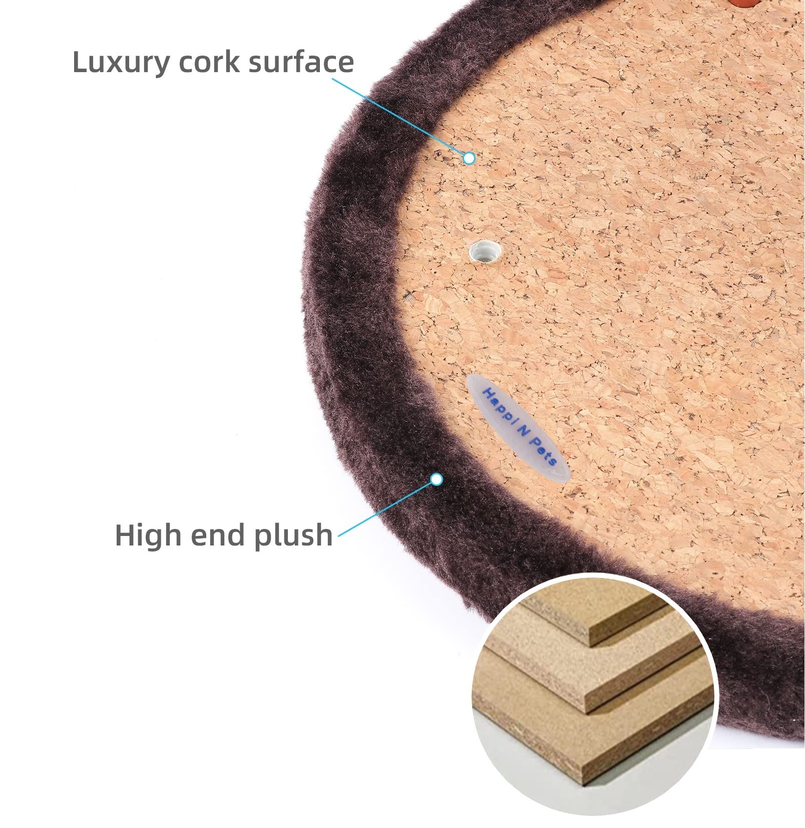 Happi N Pets Original Large Size Cat Arch Self Groomer Massager, Hair Brush For Grooming With Sturdy Scratching Pad And Catnip Toy, Face Scratchers, Durable Brusher, Rubbing Post & Scratcher