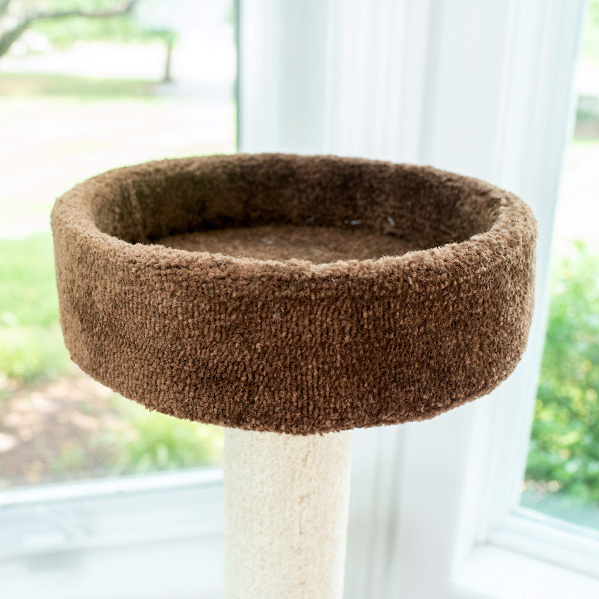 Armarkat 3-Tier Carpeted Cat Tree Condo F3703, Real Wood Kitten Activity Tree, Brown