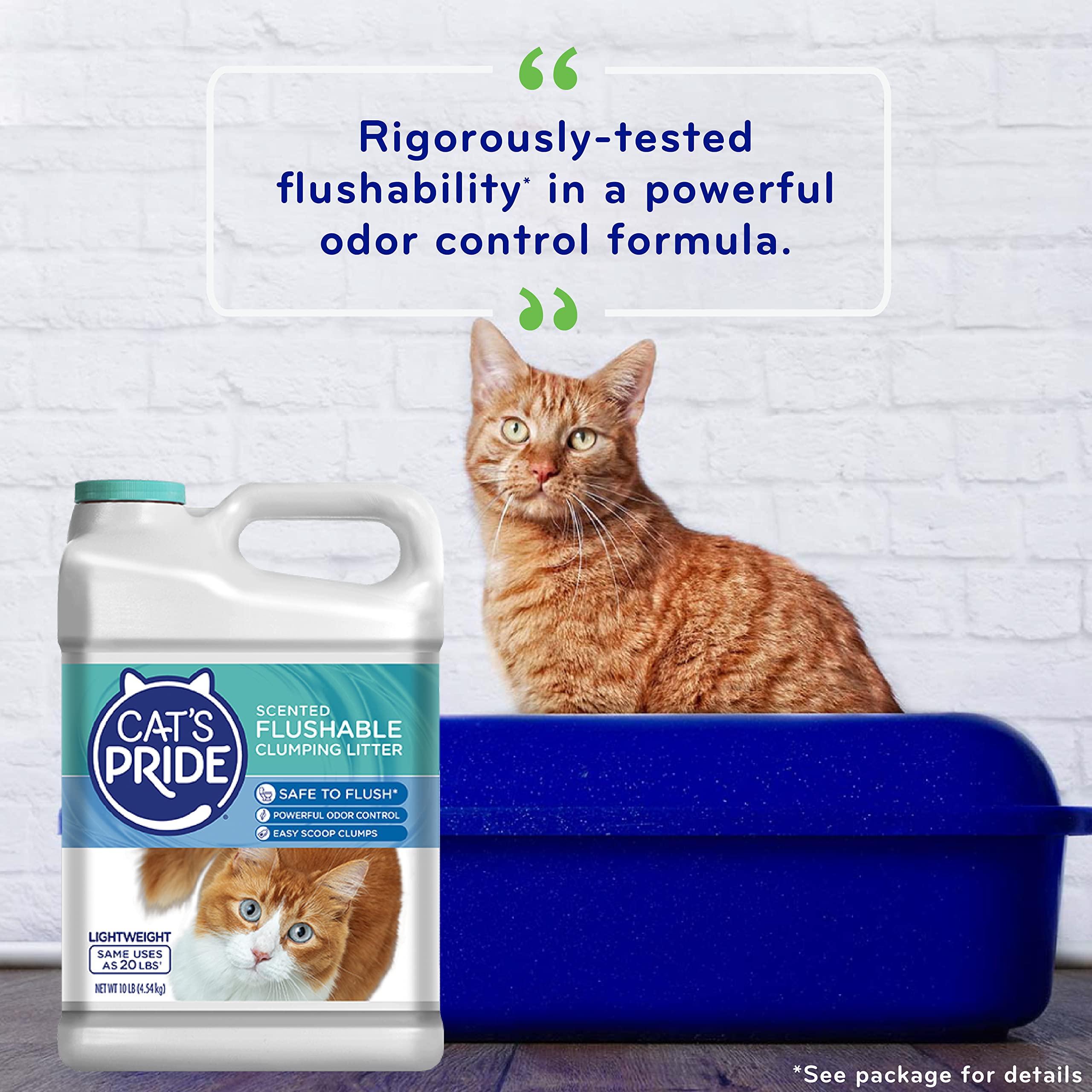 Cat'S Pride Lightweight Clumping Litter: Flushable - Powerful Odor Control - Scented, 10 Pounds