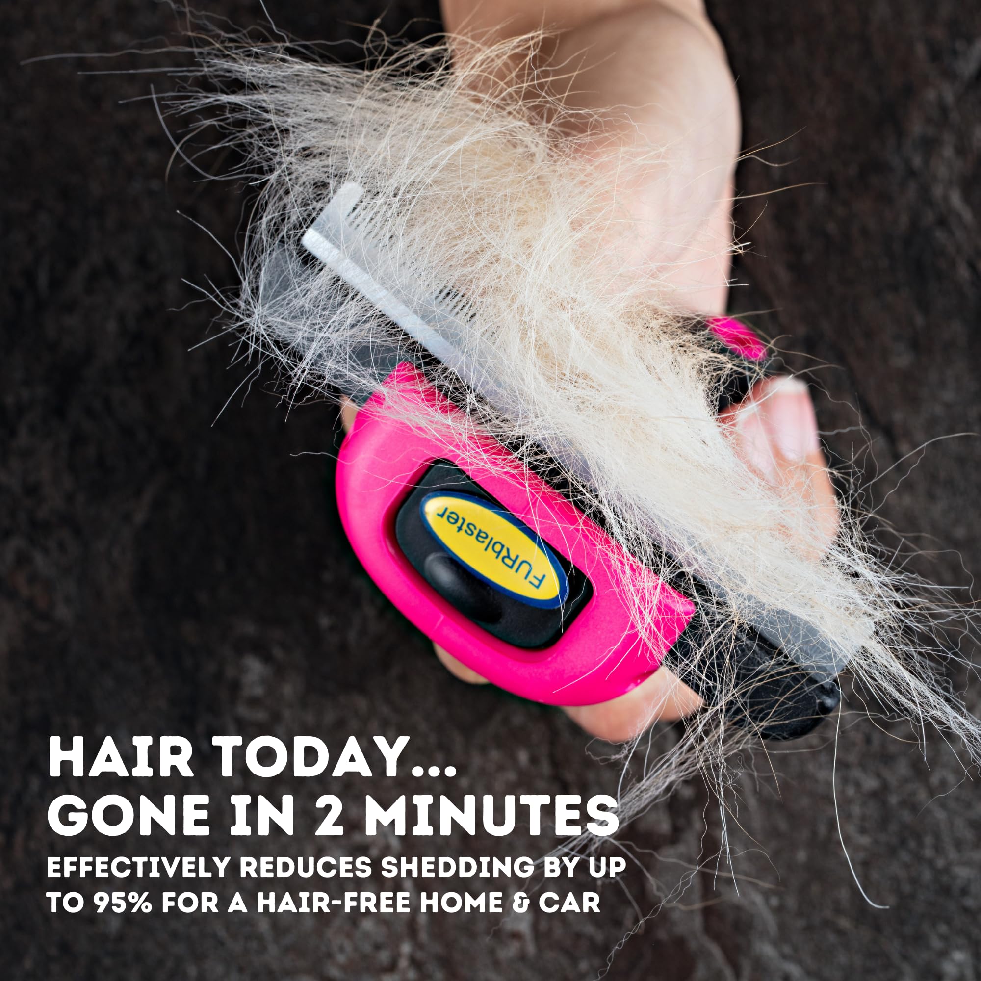 Dakpets Stainless Steel Pet Deshedding Tool - Grooming Brush For Cats And Dogs, Removes Trapped Hair, Reduces Shedding By Up To 95%, All Hair Types, Includes Protective Blade Cover, Pink, 4 Inches