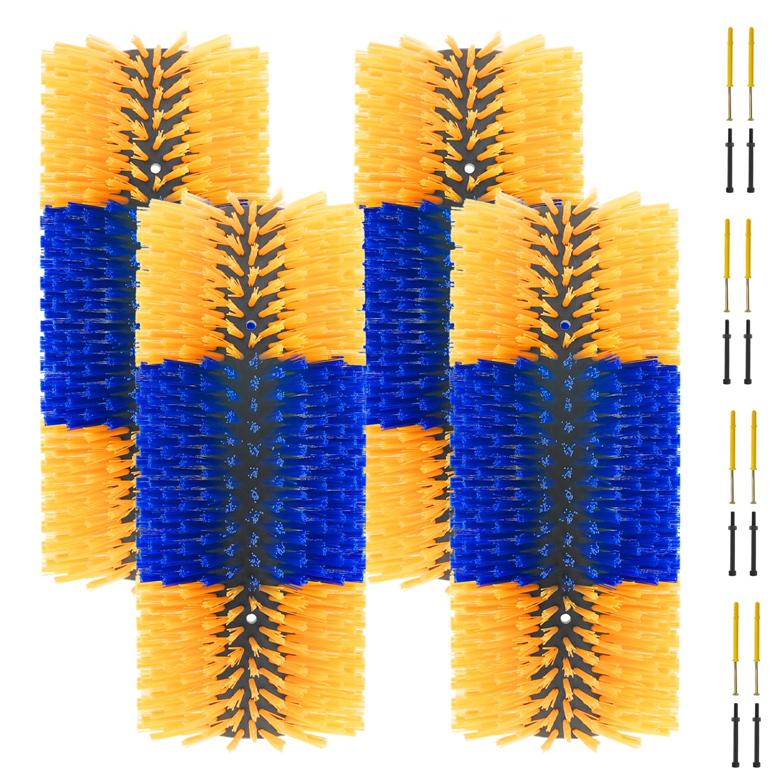 Livestock Scratching Brush Goat Scratcher Brush Full Massage Grooming Tool With 4 Screws For Cow,Cattle,Cow,Sheep, Horses,Pigs