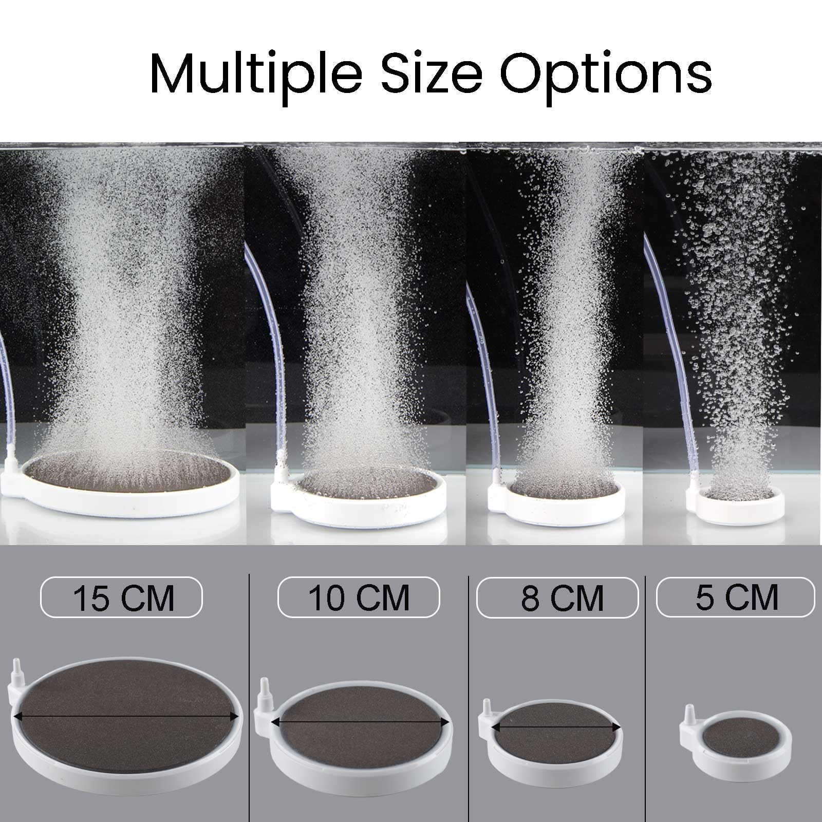 BLOTFISH Fish Tank Bubbler, 3.2 Inch Aquarium Air Stone Kit, Nano Quiet Oxygen Diffuser for 20-70 Gallon Tanks, High Dissolved O