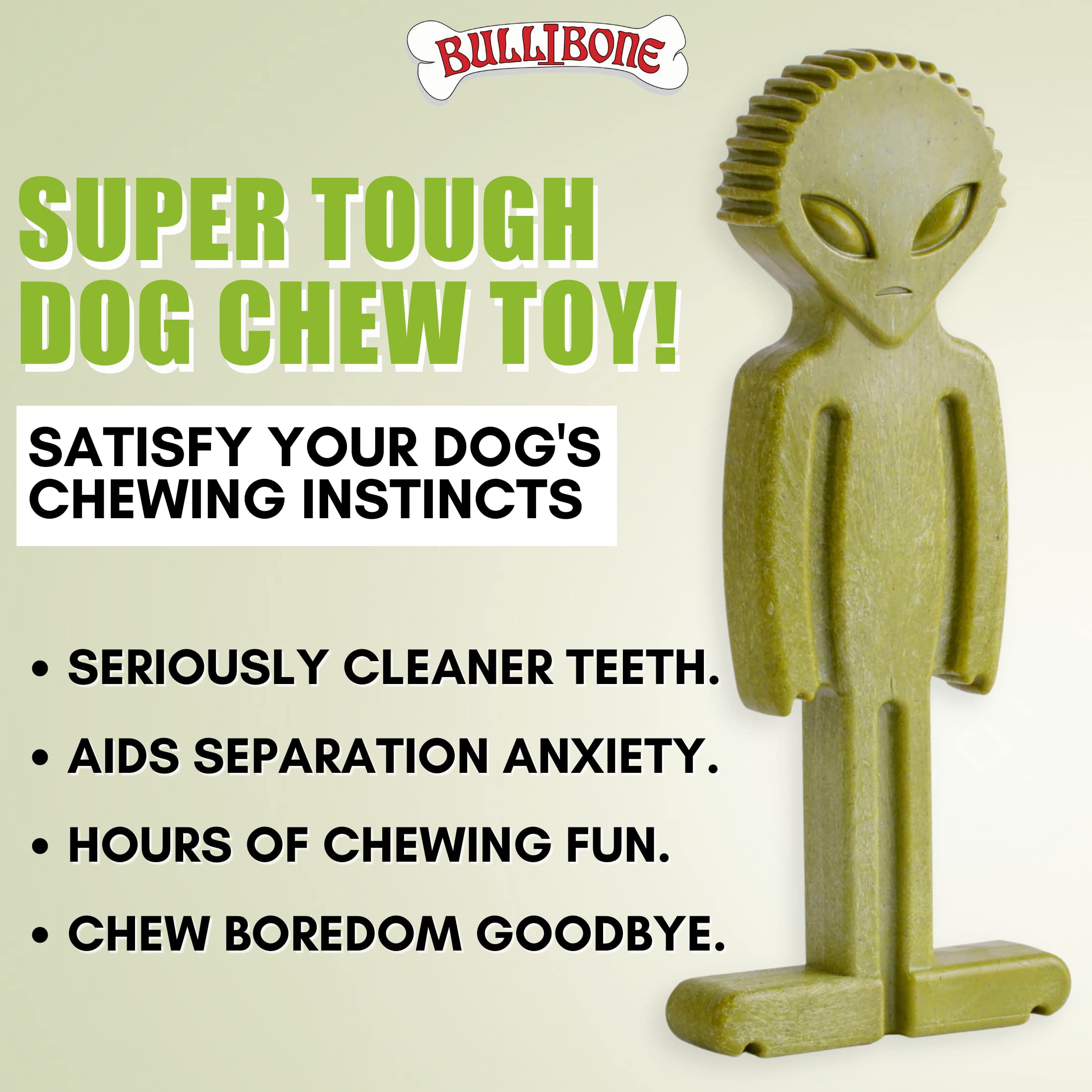 Bullibone Alien Bone: Chew Toy for Aggressive Chewers and Large Dogs