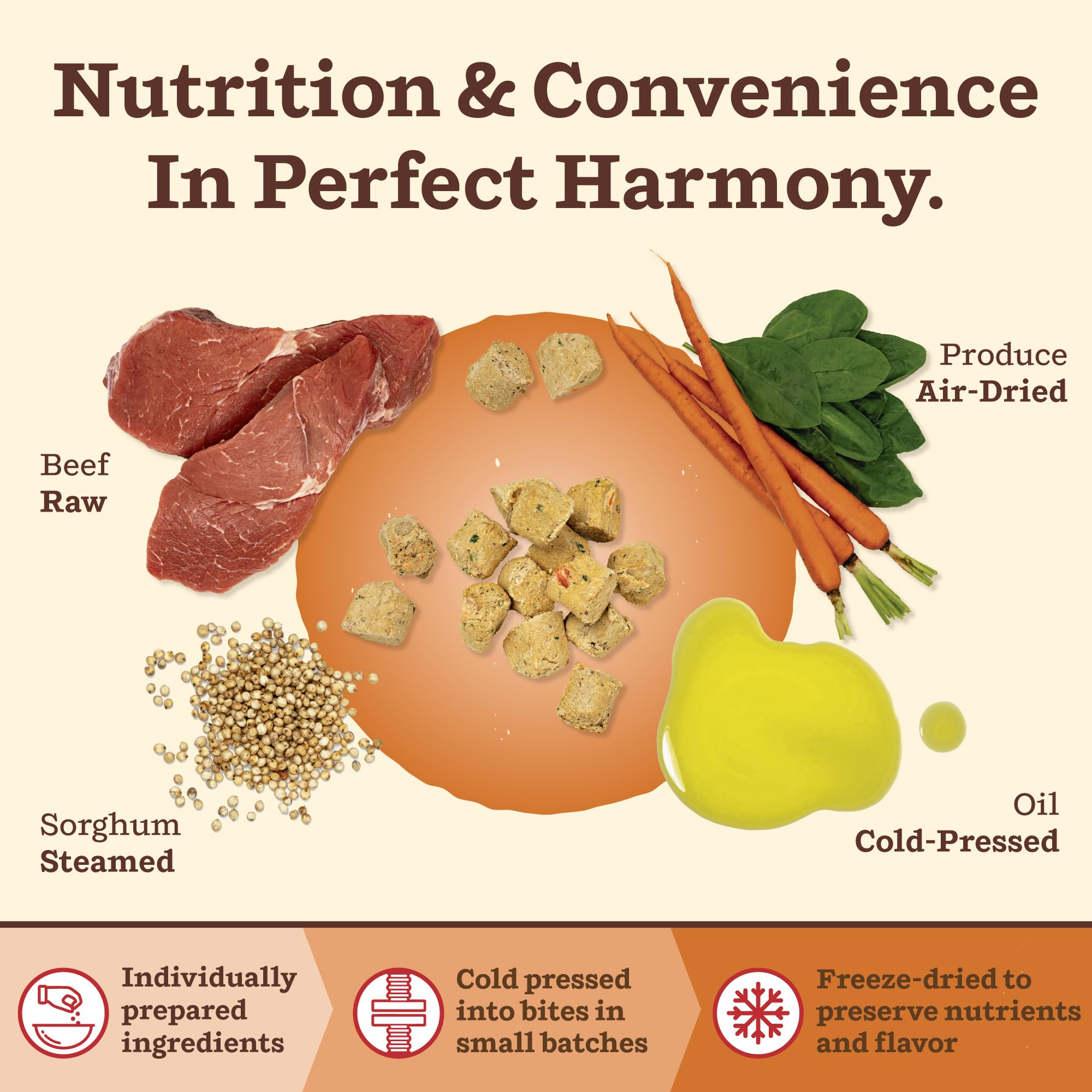 Primal Kibble in The Raw, Freeze Dried Dog Food, Beef, Scoop & Serve, Made with Raw Protein, Whole Ingredient Nutrition, Crafted
