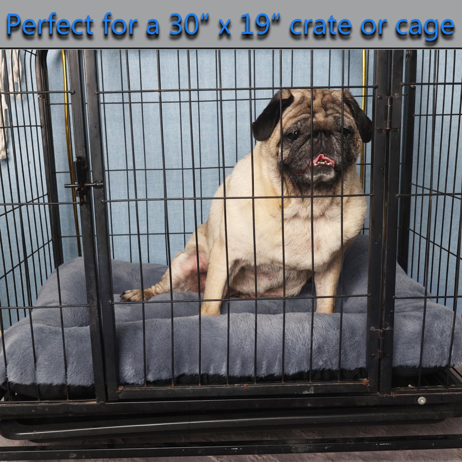 30 Inch Dog Crate Pad Washable Ultra Soft 30 X 19 Dog Bed For Medium Breeds Up To 30 Lbs,Cozy Kennel Mat For Crates With Anti-Sl