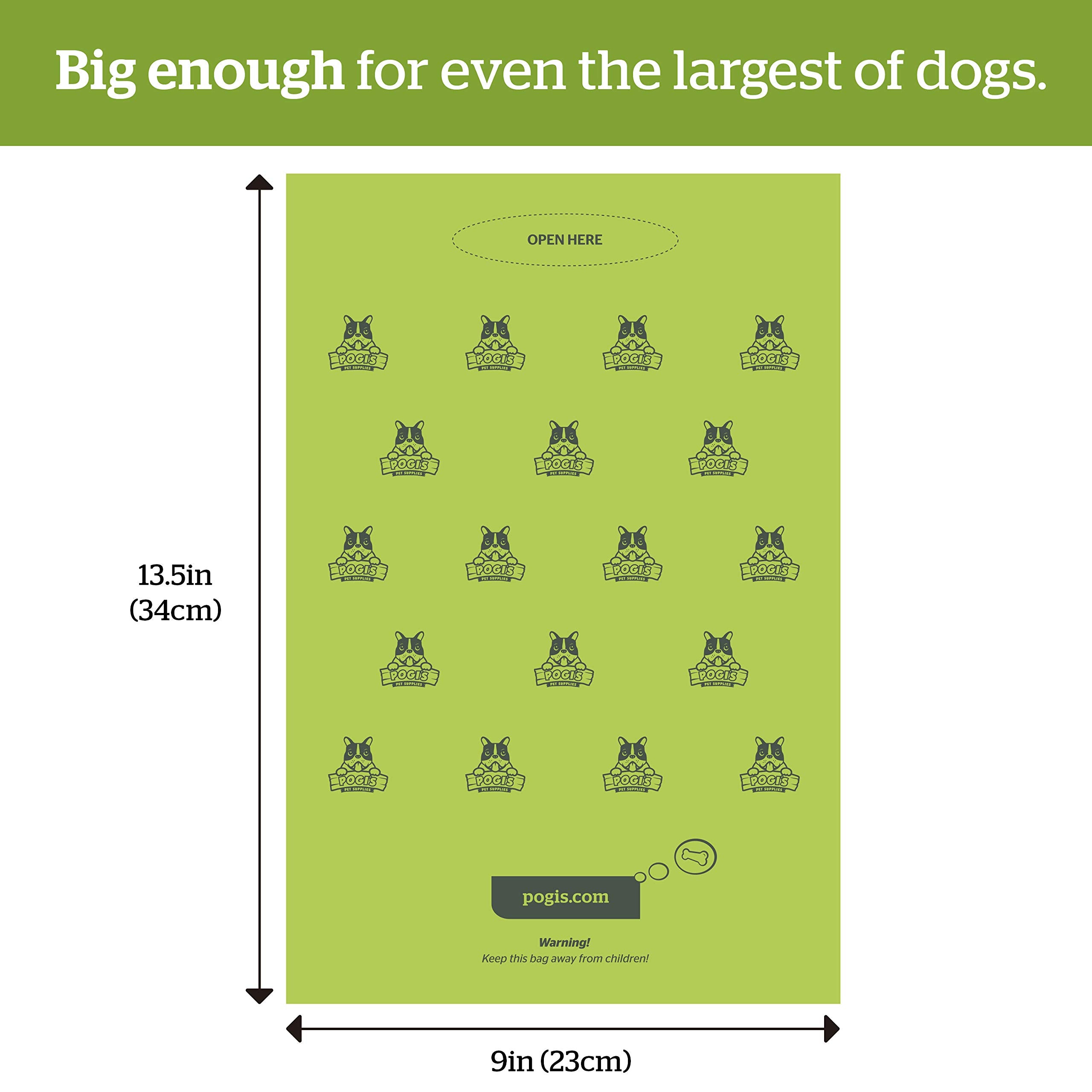 Pogis Dog Poop Bags Bulk - 60 Rolls (900 Doggie Poop Bags) - Leak-Proof Dog Waste Bags - Scented, Ultra Thick, Extra Large Poop