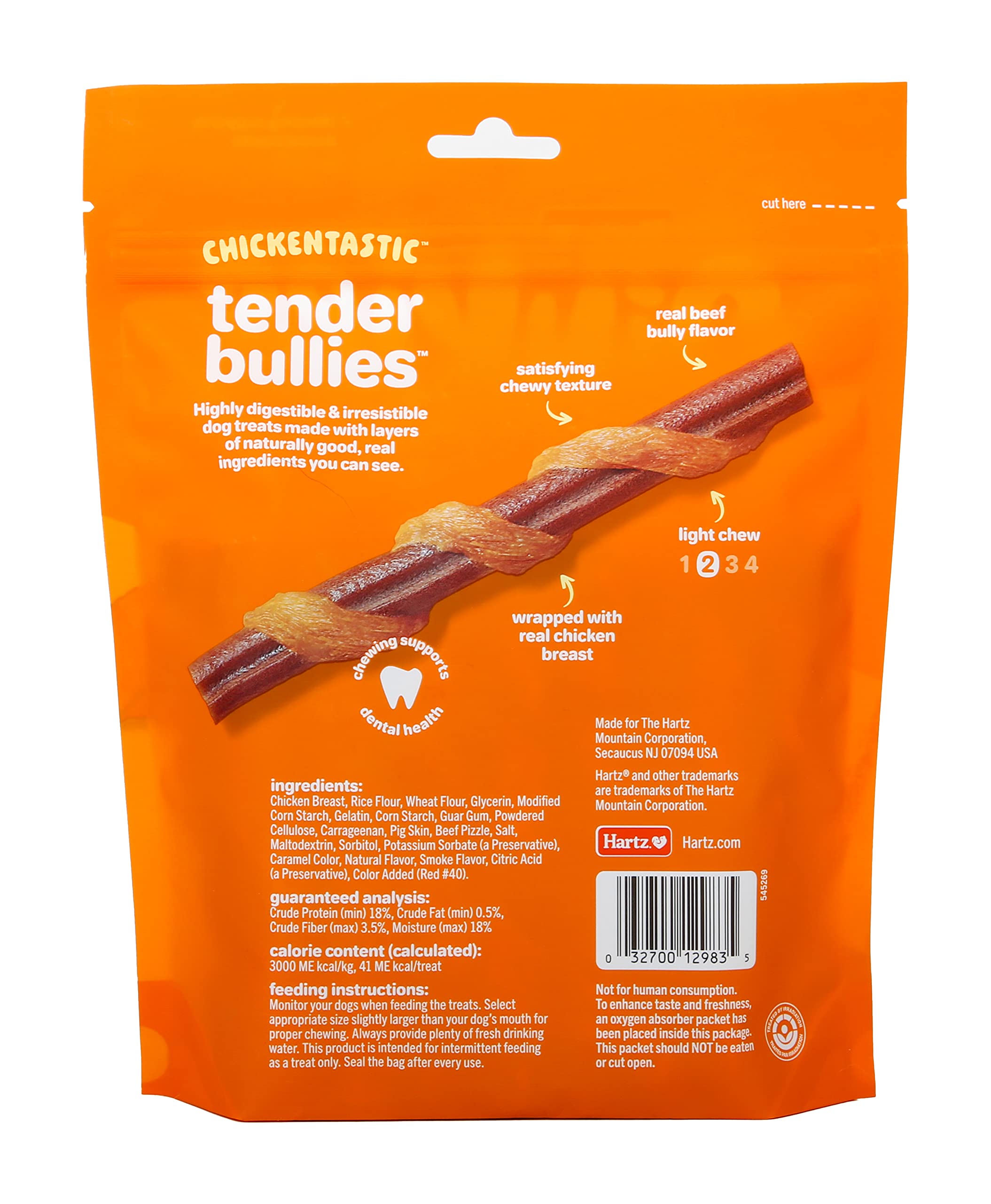 Hartz Oinkies Chickentastic Tender Bullies for Dogs