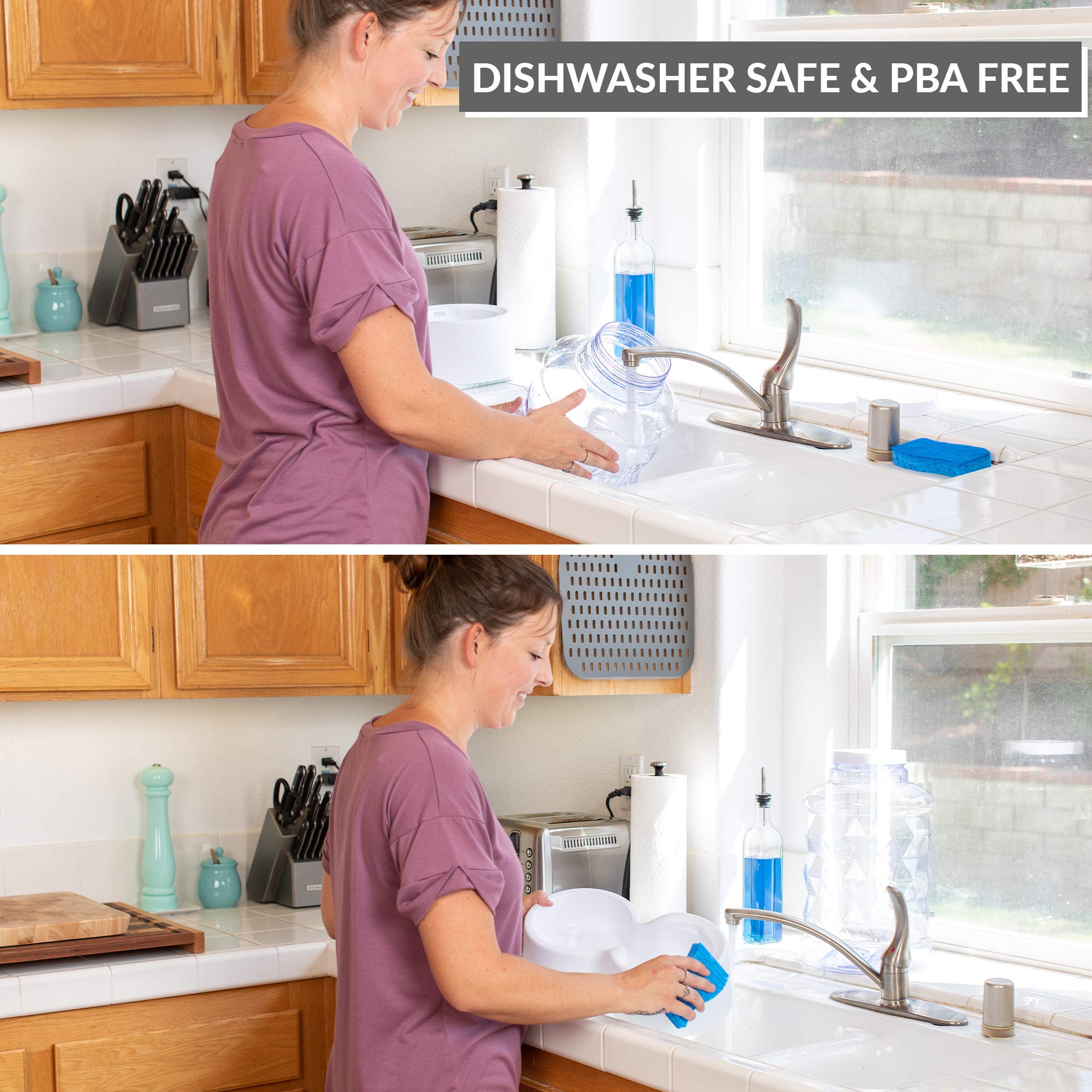 Petfusion H2O Gravity Pet Water Dispenser. Durable 2.5 Gallon Water Feeder. Automatic Water Station For Cats & Small, Medium, La