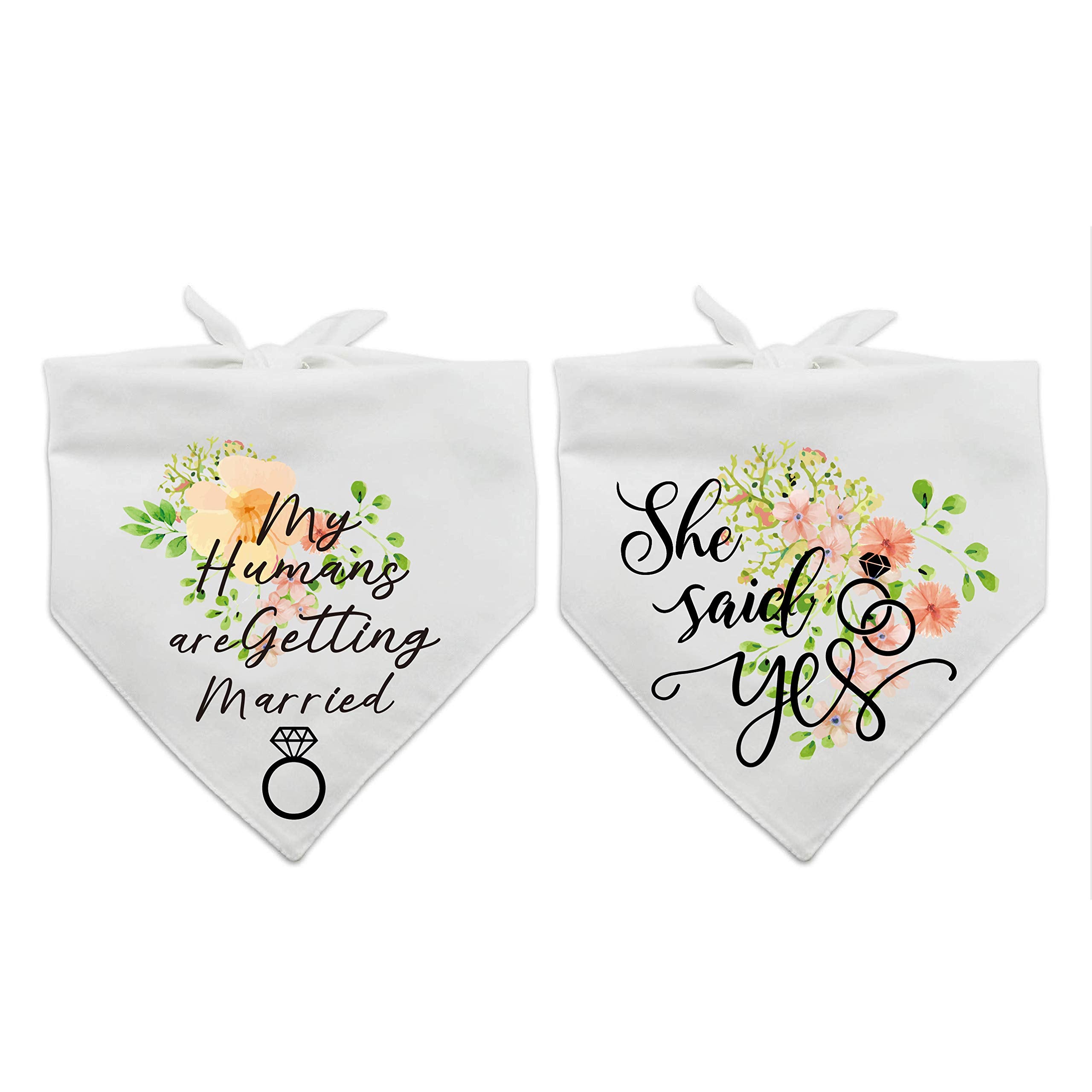 Family Kitchen My Humans Are Getting Wedding Married And She Said Yes Dog Bandana,Pet Scarf Accessories,Pet Accessories For Dog 