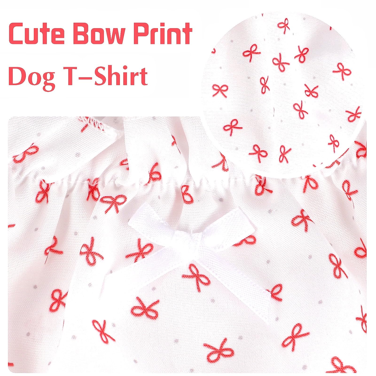 Xs Dog Clothes For Small Dogs Spring Summer Dress Bow Prints Cat Dresses Doggy Shirts Cute Puppy Pajamas For Female Shih Tzu Yor