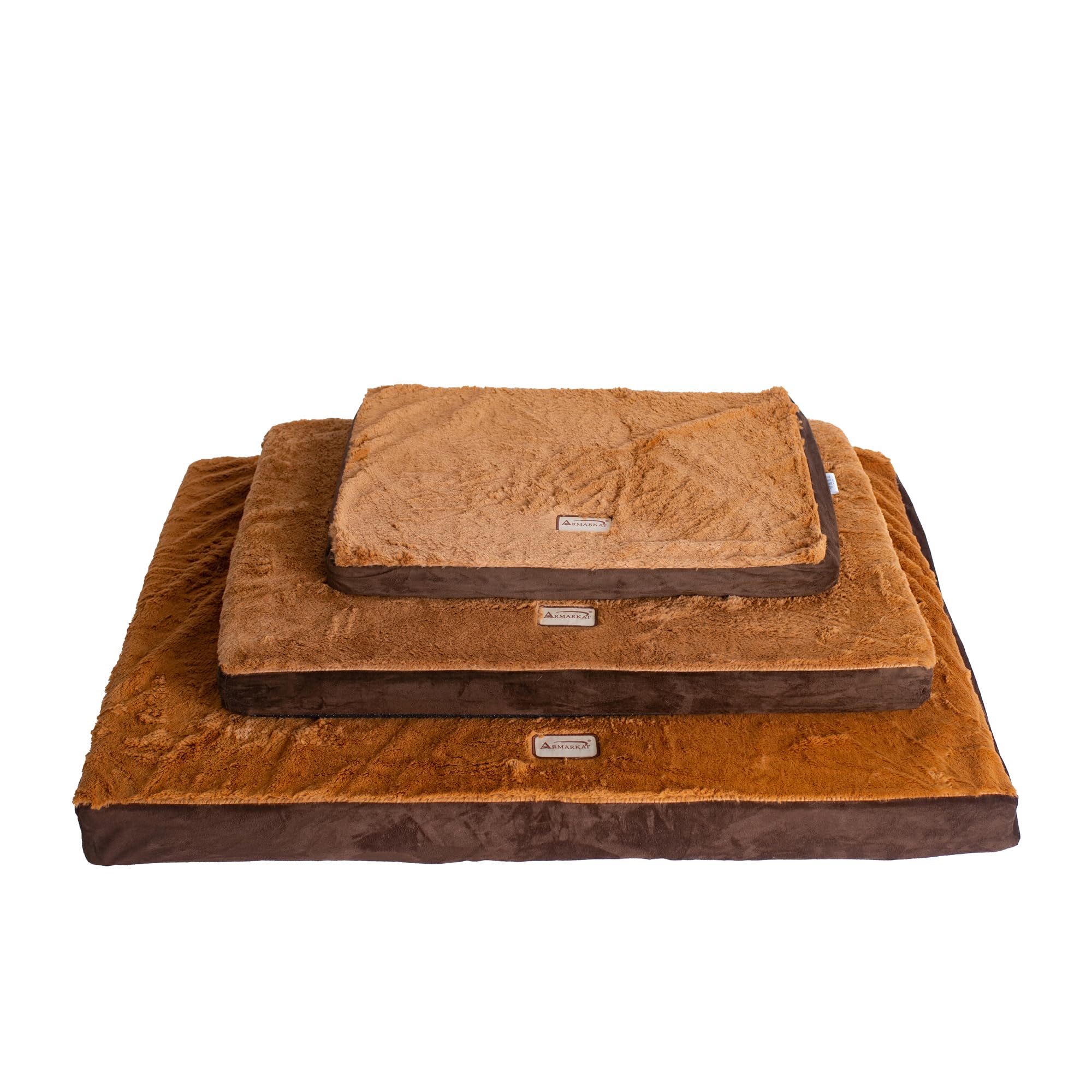 Armarkat Memory Foam Orthopedic Pet Bed Pad In Mocha And Brown, 39-Inch By 28-Inch By 3-Inch