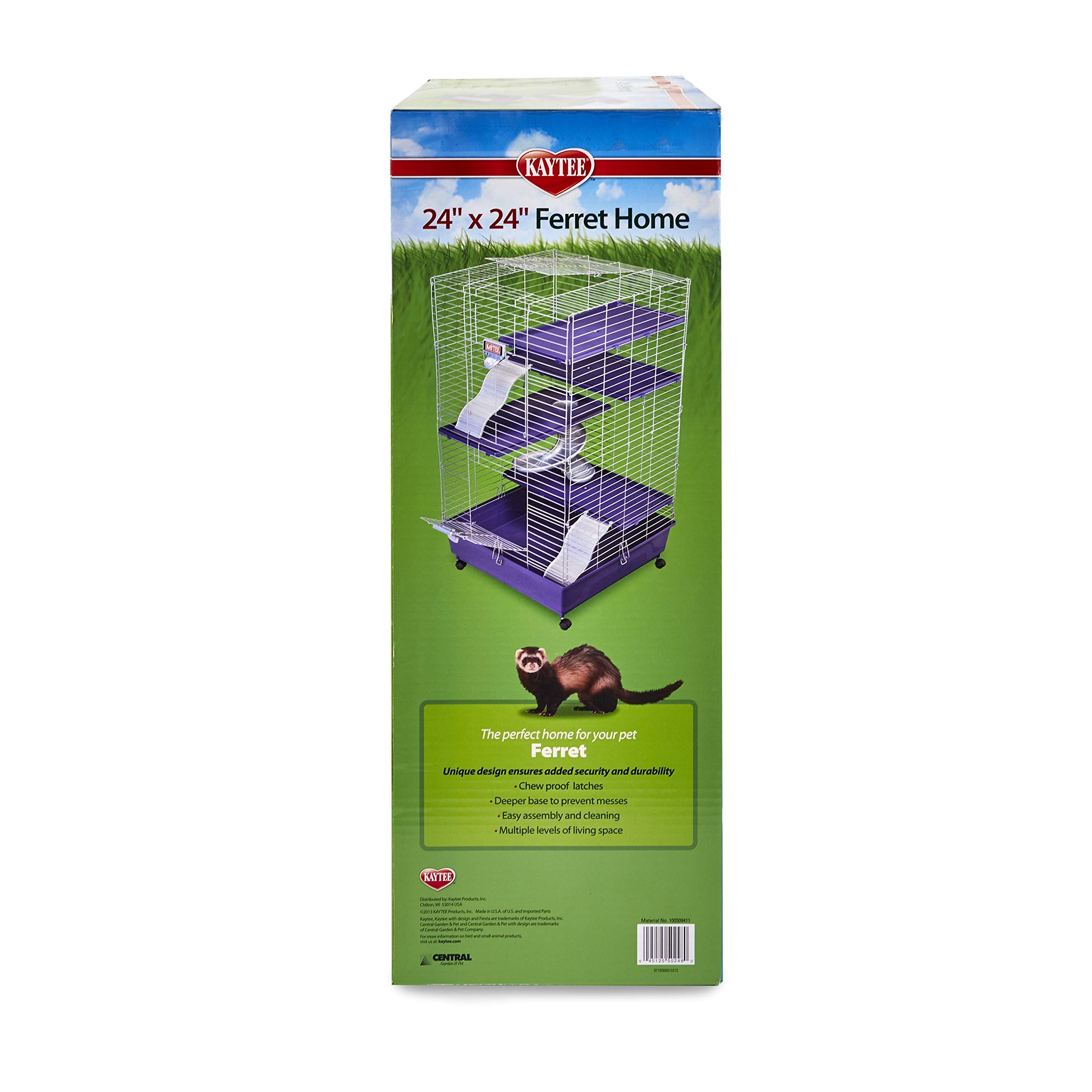 Kaytee My First Home Multi-Level Habitat With Casters For Pet Ferrets