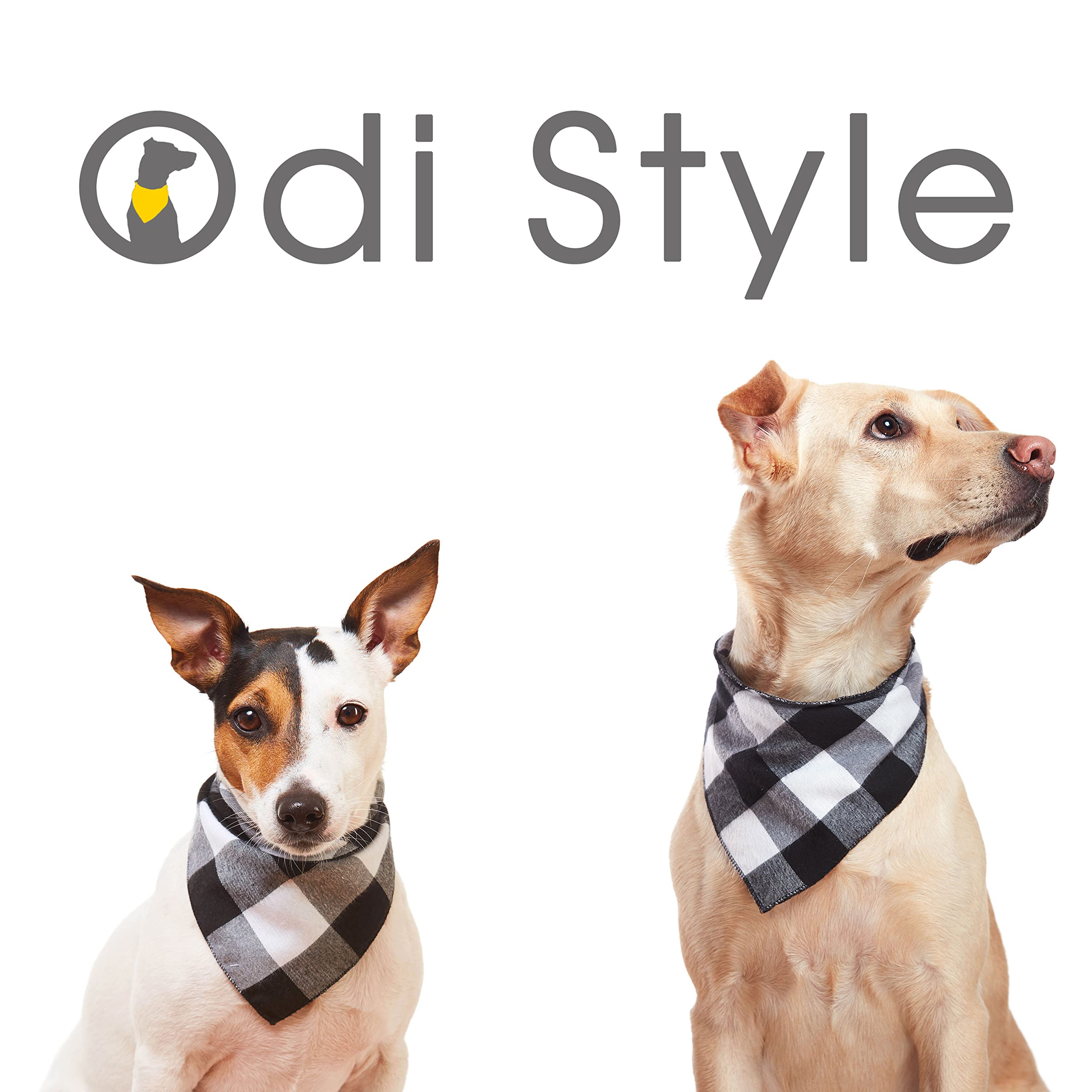 Odi Style Dog Bandana - Soft, Breathable And Eye Catching Buffalo Plaid Dog Bandanas, Handkerchiefs Scarfs, Bibs, Accessories For Small Medium Large Sized Dogs, Cats, Puppies, Red, Single Piece
