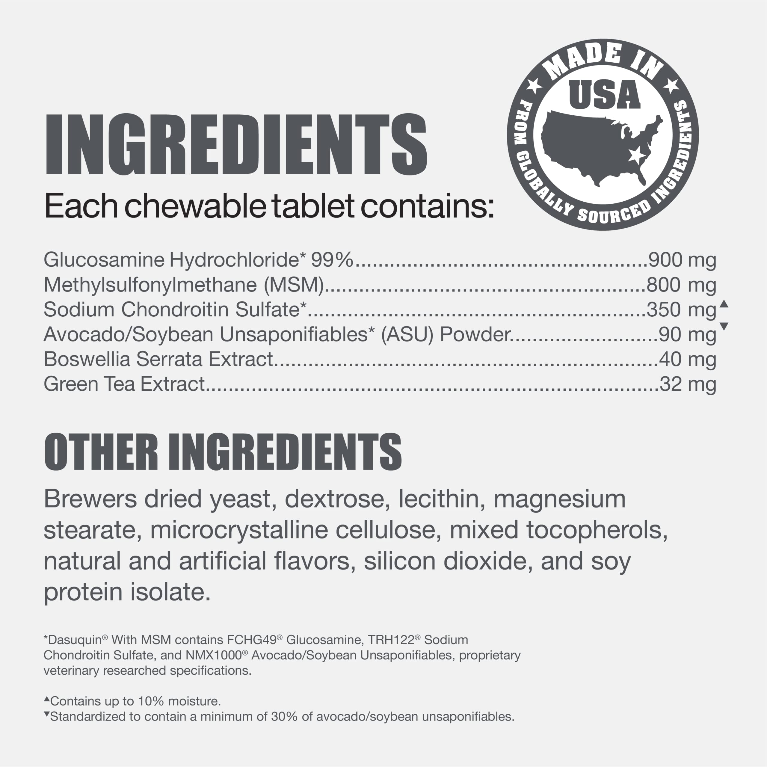 Nutramax Laboratories Dasuquin with MSM Joint Health Supplement for Large Dogs - With Glucosamine, MSM, Chondroitin, ASU, Boswel