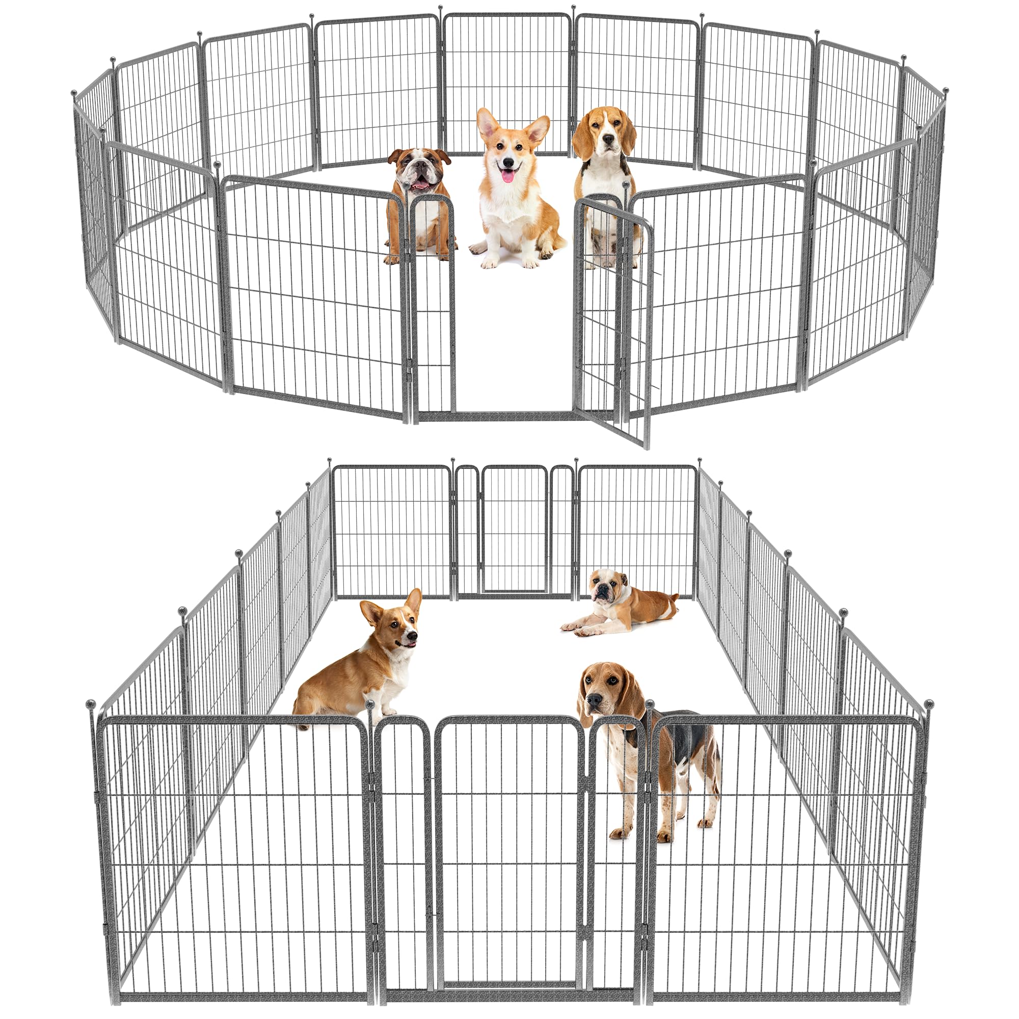 Fxw Aster Dog Playpen Designed For Yard, 16 Panels