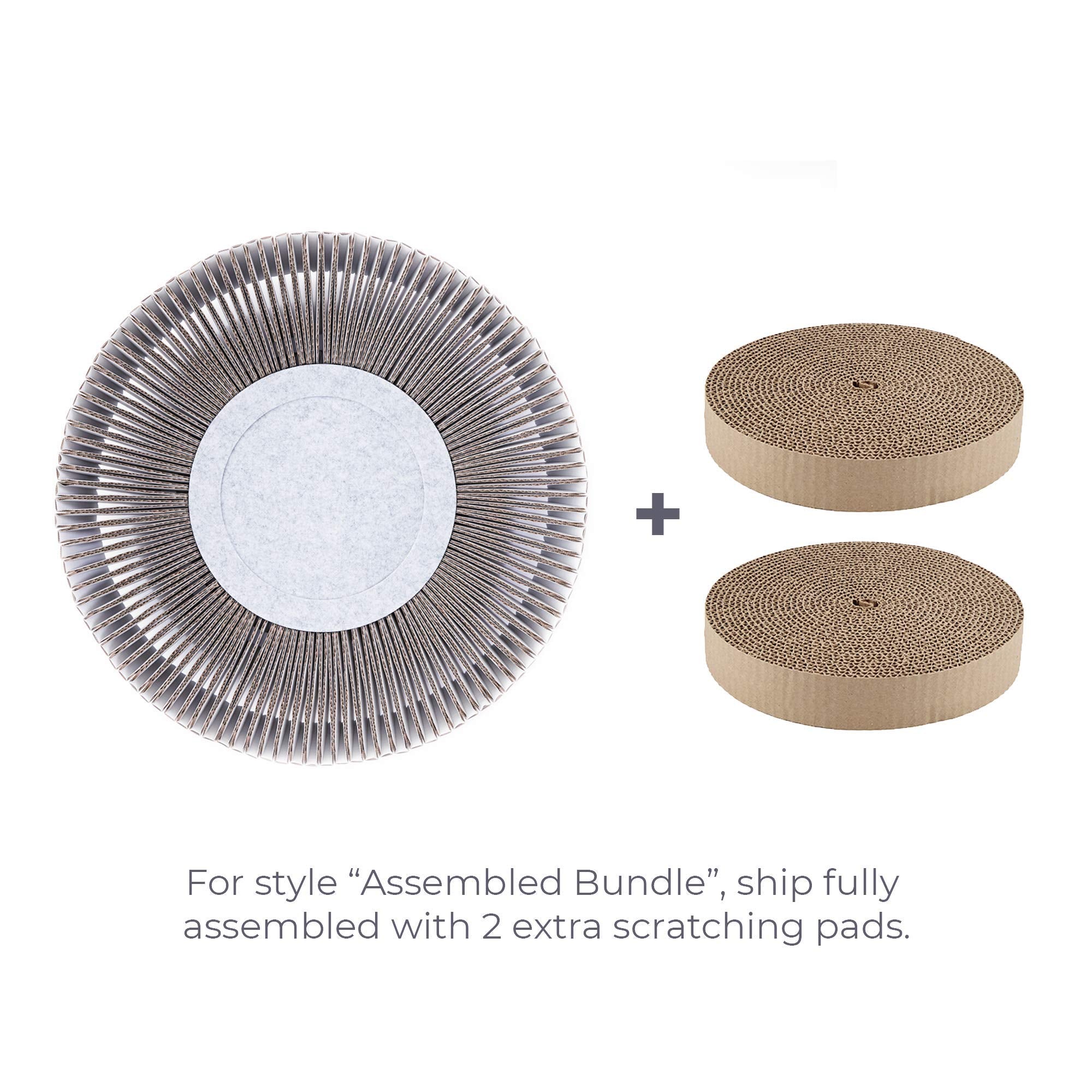 Katris Nest Cat Scratcher Lounge Bed (Pearl White Assembled Bundle)