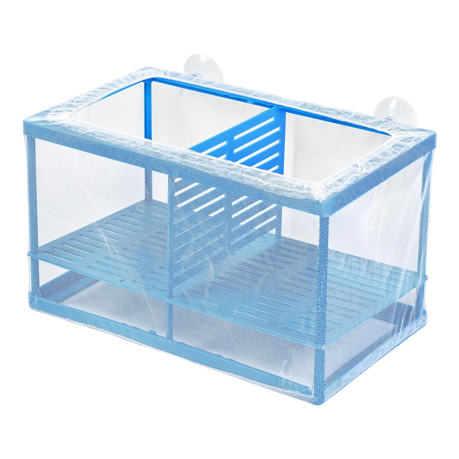 AQUANEAT Fish Tank Breeder Large Mesh Net Fry Saver Aquarium Spawn Hatchery Isolation with Suction Cups Hatchery Incubator for S