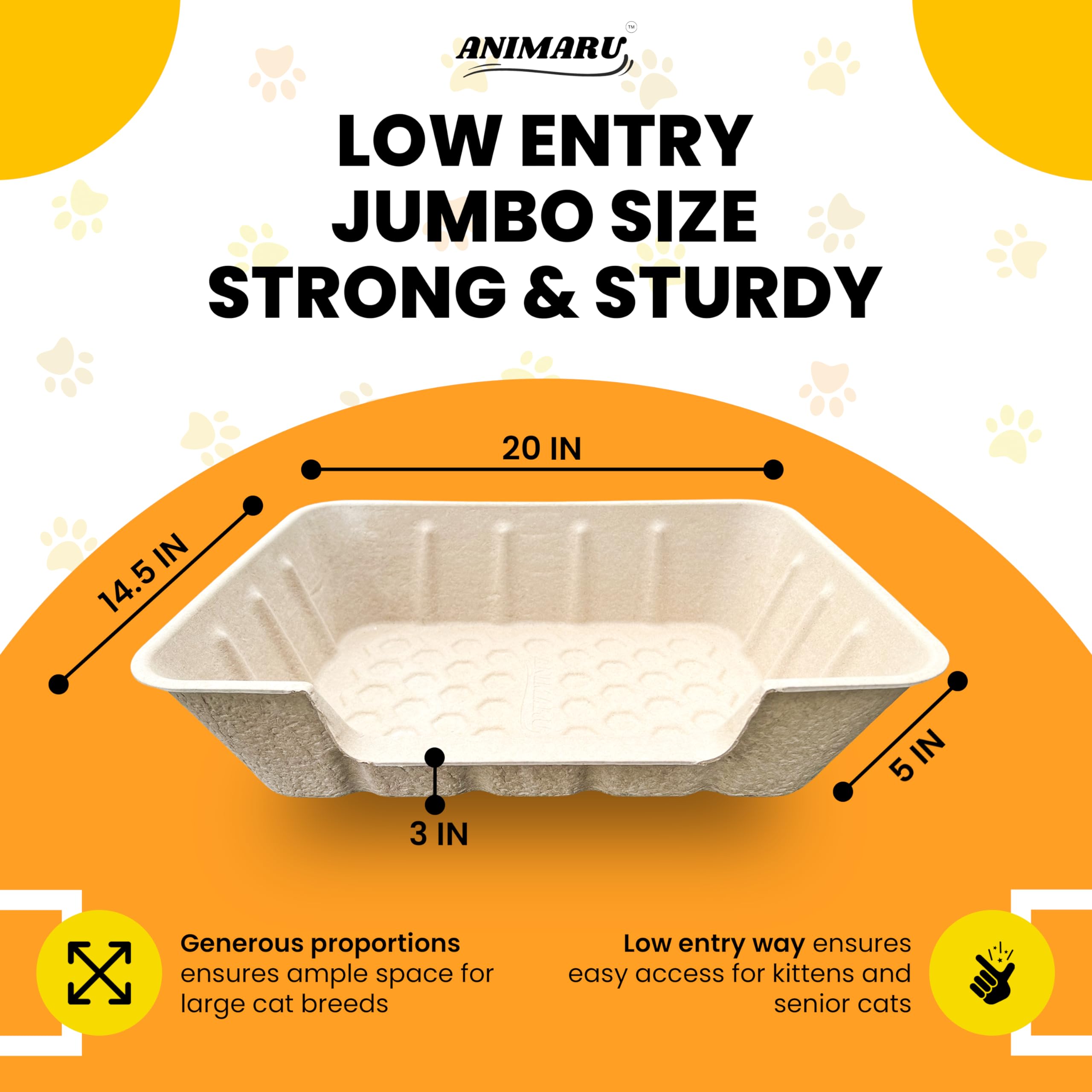 Disposable Litter Boxes (Jumbo - Low Entry, 4-Pack)