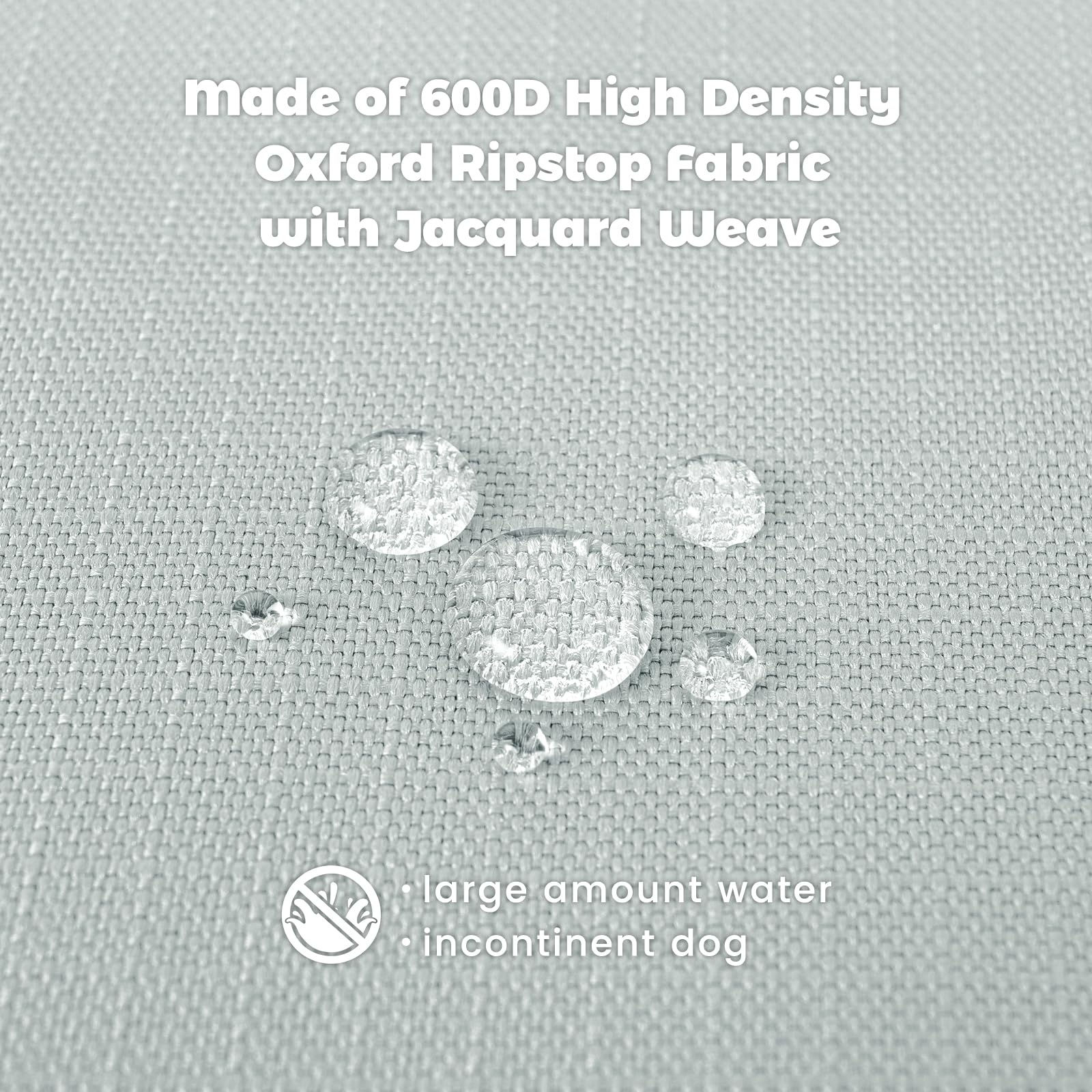 Miguel Outdoor Waterproof Dog Bed For Metal Dog Crates Water-Resistant Ripstop Oxford All Weather Pet Mat Durable Easy Wipe Clean Travel Indoor Outdoor Puppy Cat Bed(36Inch Dog Crate,Gray)