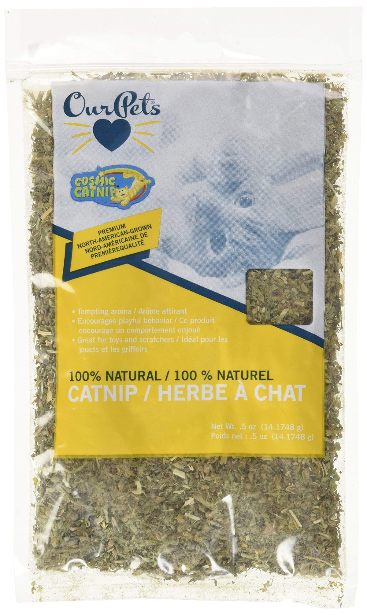 Our Pets Premium Catnip - 0.5 Oz Bag Of High Potency Catnip - 100% North American Grown