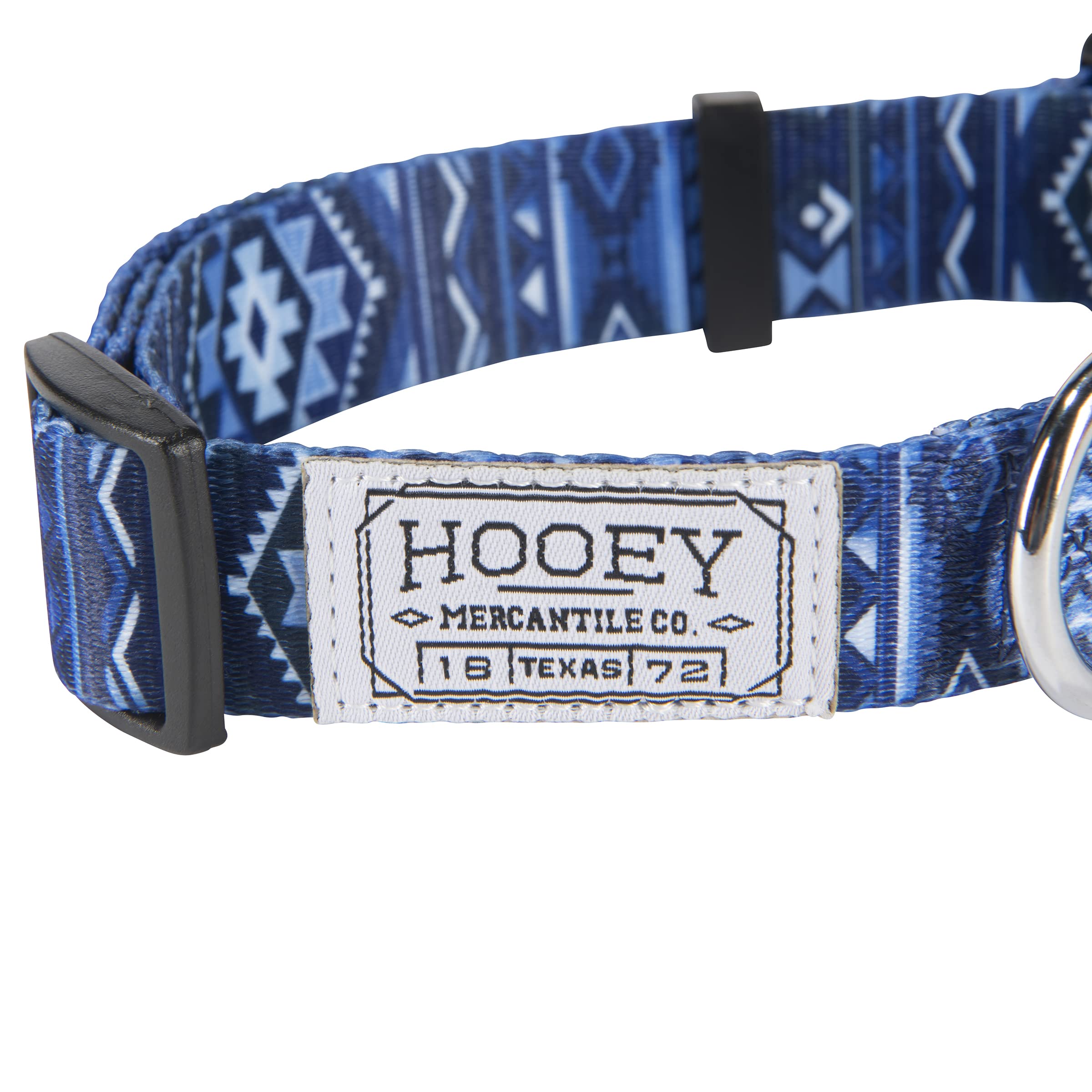 Hooey Nomad Dog Collar, Durable Polyester Webbing Collar With Graphic-Inspired Prints, Ombre Aztec, Medium