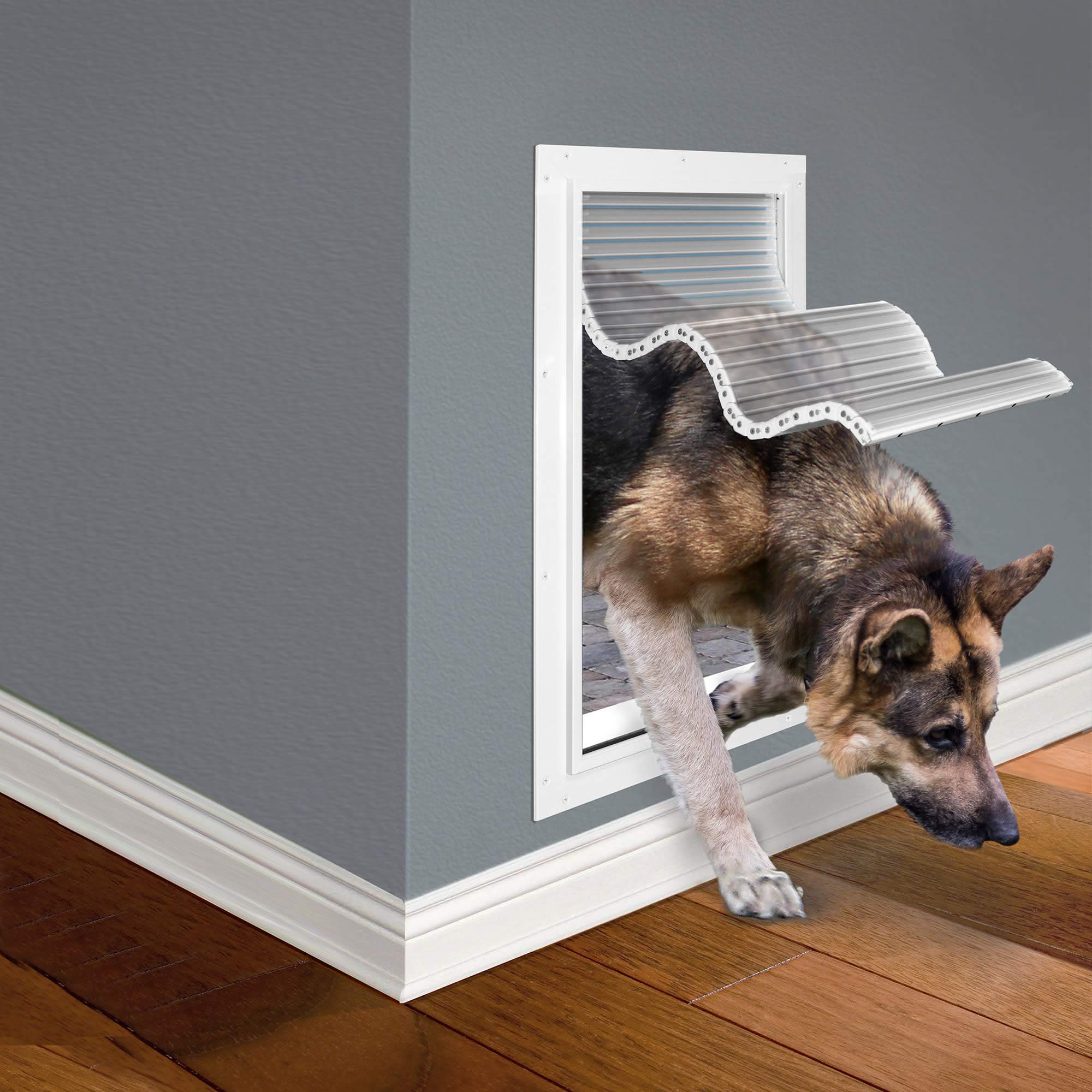 Armor Flex Air Tight Aluminum Frame Pet Doors By High Tech Pet - Dog Door Or Cat Door For Door Installation - Magnetic Latching