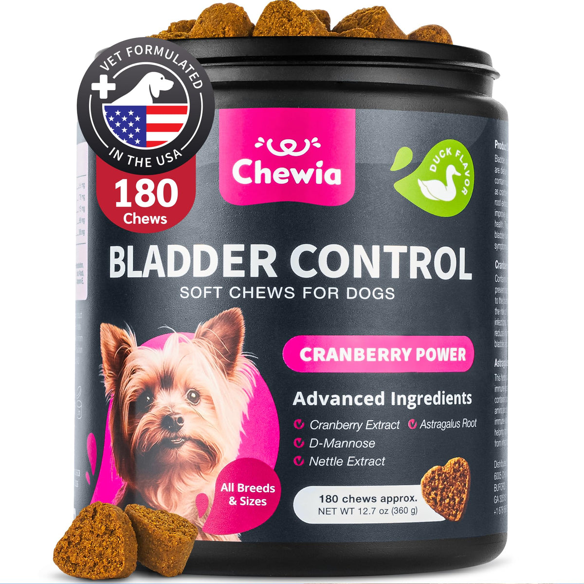 Dog Uti Treatment - Dog Cranberry Supplement For Bladder & Kidney Health, Urinary Tract, Incontinence Support - Cranberry Supple
