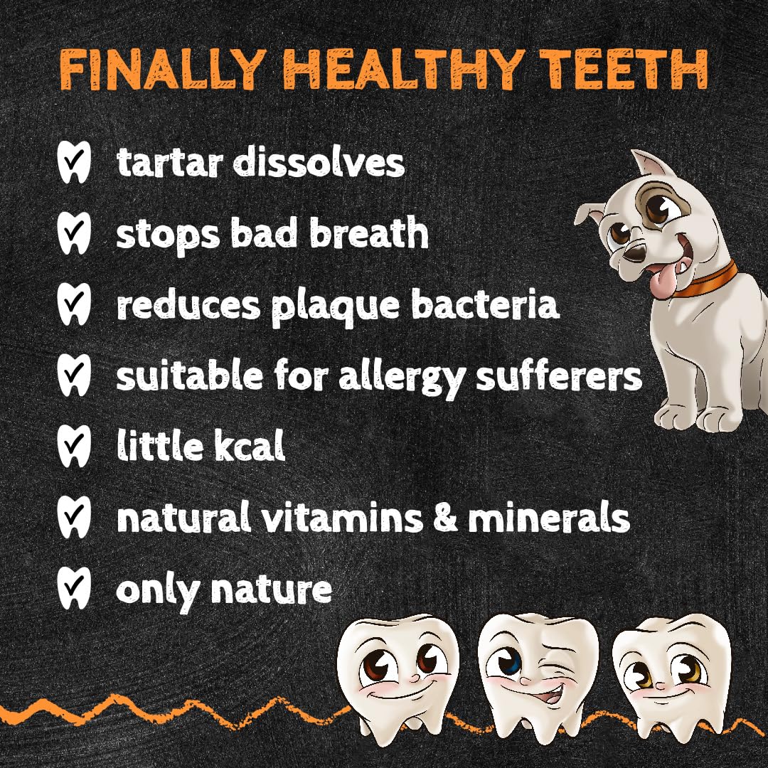 QCHEFS Sizzles for Dogs - One Month Supply Oral Health Snack with Amino Acids - Brown - Model QC1SIZ101DE