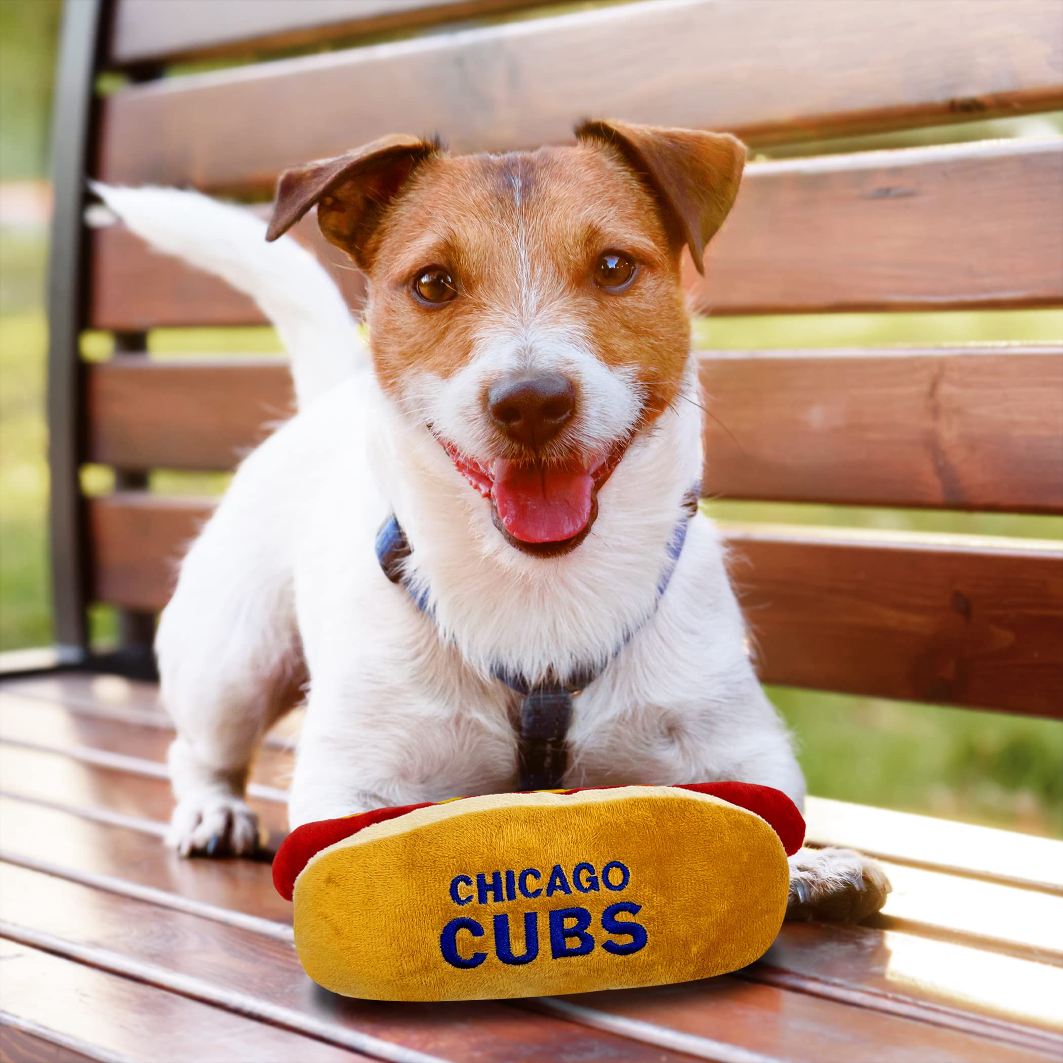 Mlb Chicago Cubs Plush Dog Toys - Stadium Theme Snacks - Cutest Plush Hot-Dog Toy For Dogs & Cats With Inner Squeaker & Premium