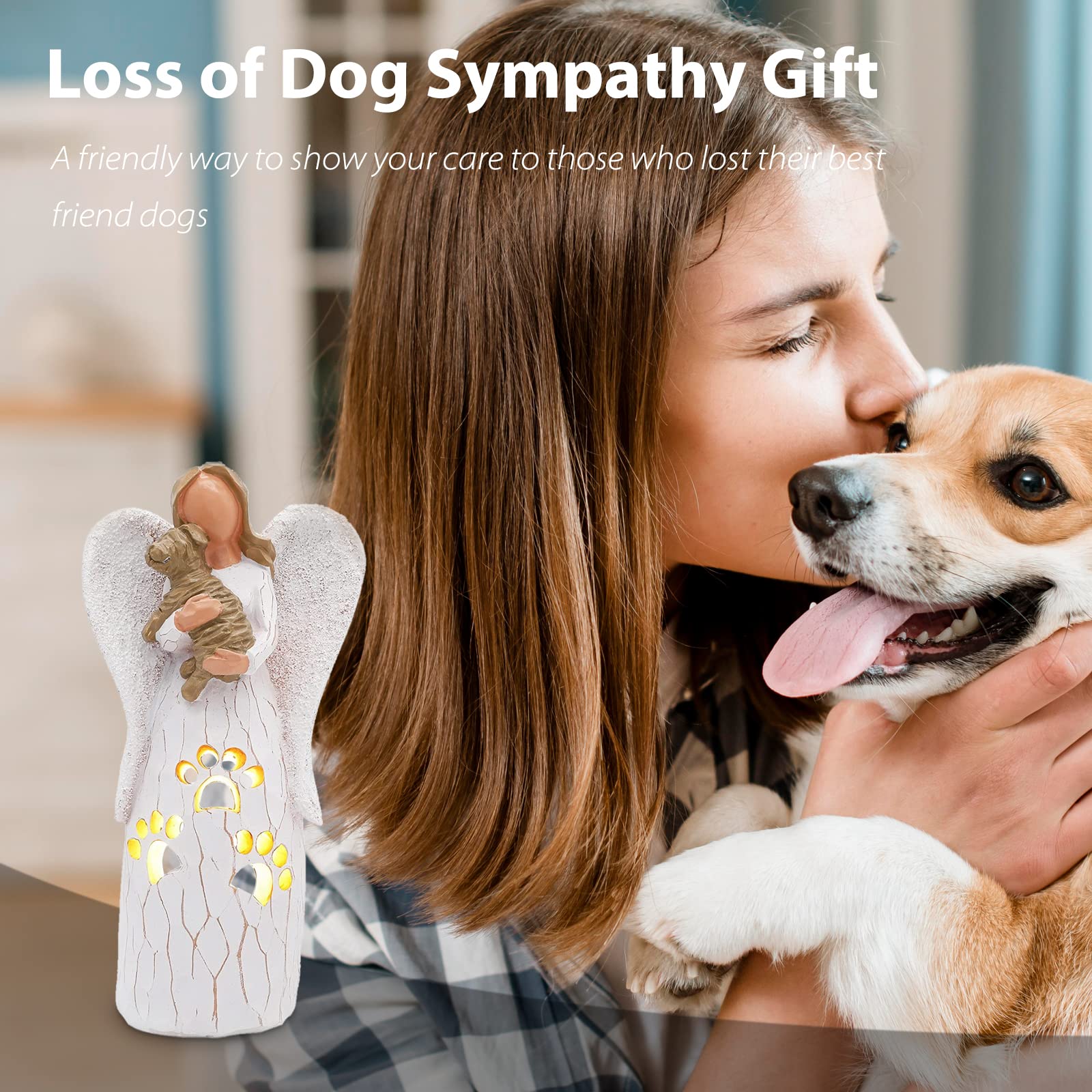 Bearae Dog Memorial Gifts, Dog Candle Holder Statue, Pet Memorial Gifts, Pet Loss Gifts, Bereavement Gifts, Pet Sympathy Gifts For Loss Of Dogs