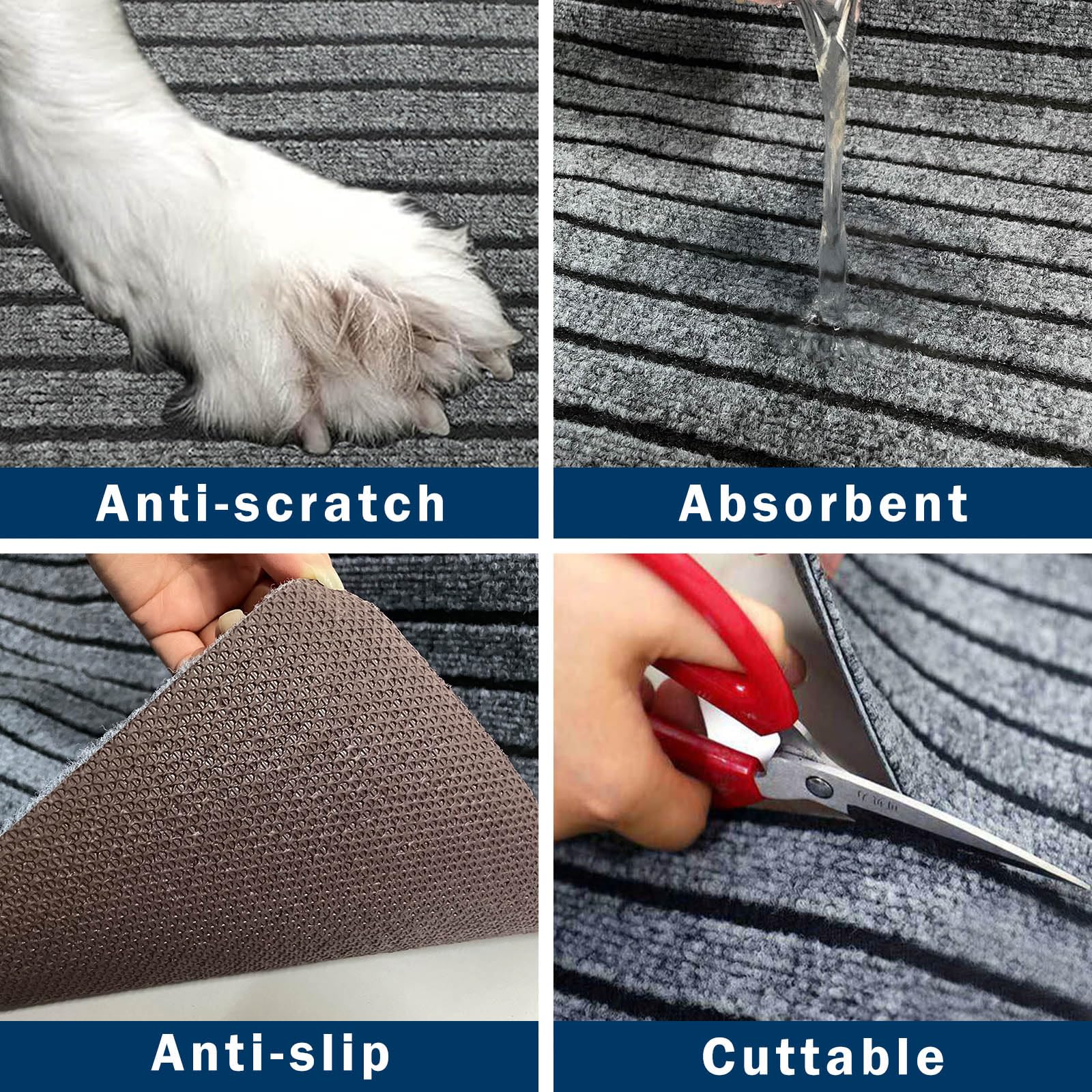 Dog Mat For Back Seat Extender, Non-Slip Dogs Rug For Car Back Seat Cover With Hard Bottom, Waterproof Pet Protector Pad Fit Dog